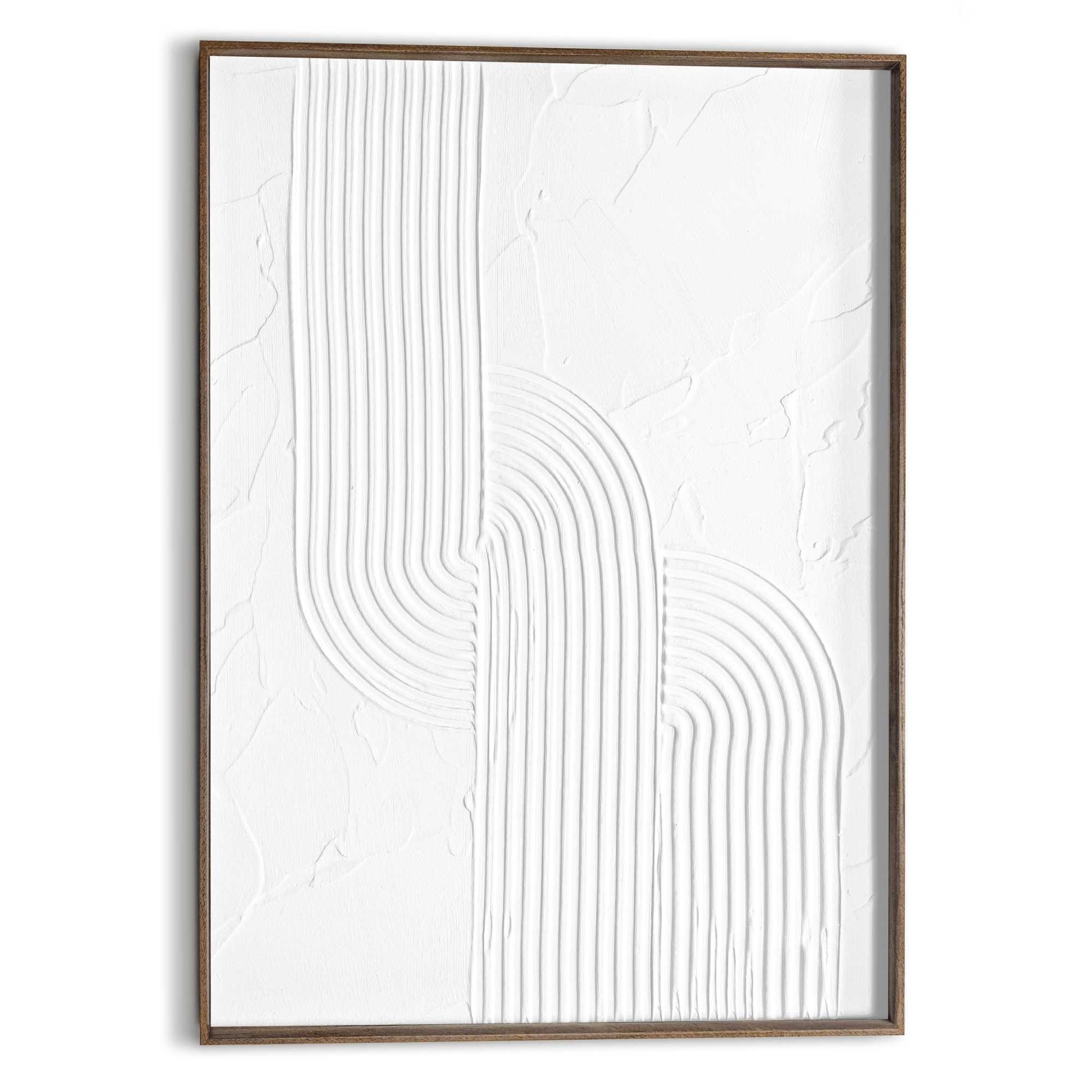 Image of Reinders Wandbild "Reliefmuster" Wohnzimmer - Weiss - MDF - Abstrakt - 50x70 cm