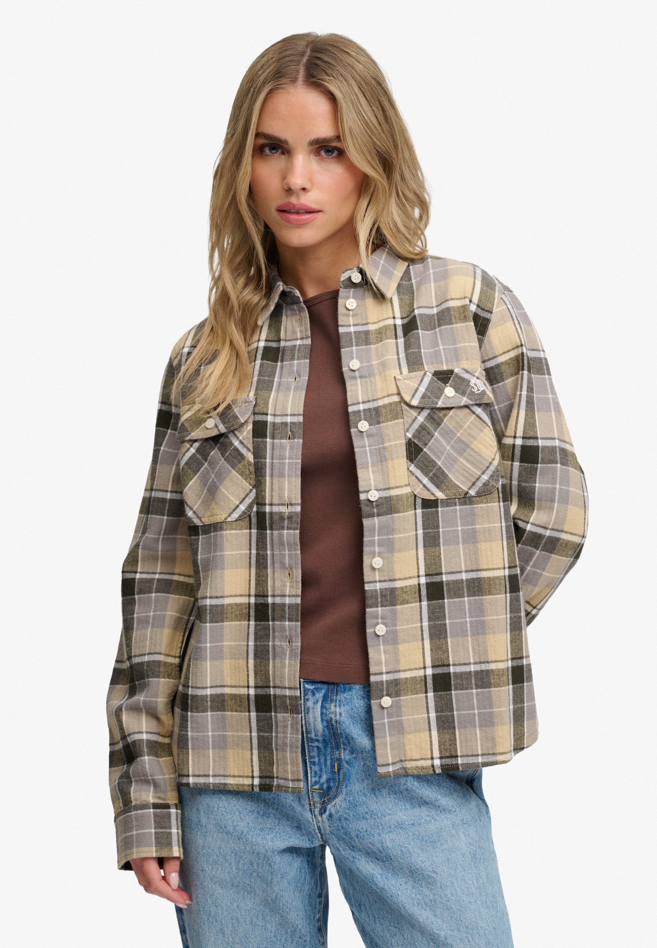 Image of Superdry Karobluse "LUMBERJACK CHECK FLANNEL SHIRT" Baumwolle, relaxed fit, aus weichem Flanell