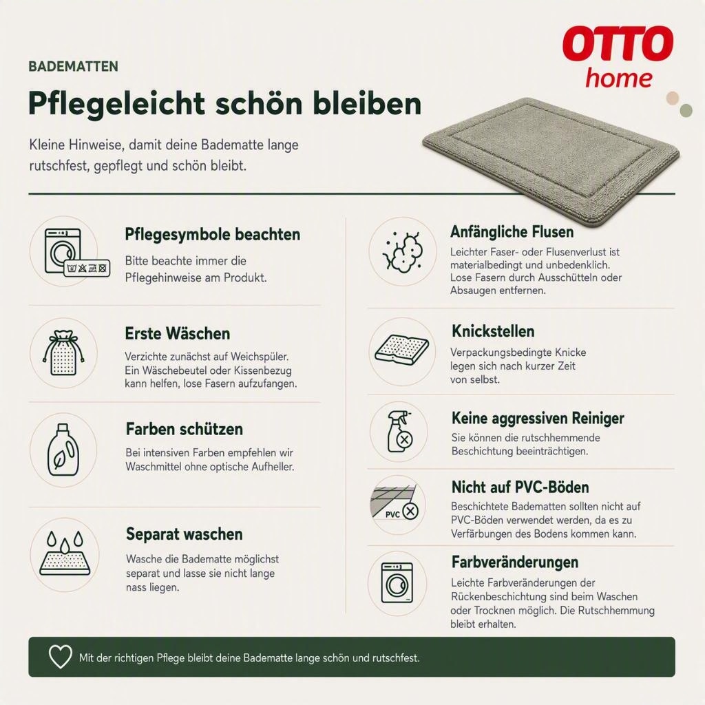 GOODproduct Tapis de bain »Belio, Badvorleger, Badezimmer Teppich« Höhe 20 mm revêtement antidérapant Résistant | Séchage rapide | compatible chauffage au sol tapis de bain, tapis de salle de bain, tapis de bain aussi disponible en set 2 pièces, coloré