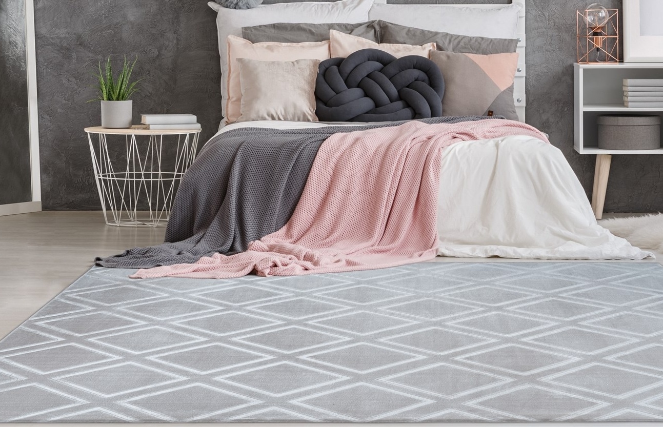 calo-deluxe Teppich »Latemar 400«, rechteckig, 7 mm Höhe, Hoch -Tief Struktur, Wohnzimmer