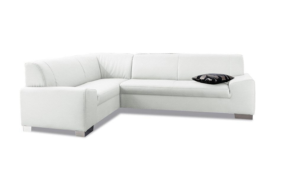 DOMO collection Ecksofa »Alisson, zeitlose Optik, flache Armlehnen, L-Form«, fester Sitzkomfort, wahlweise mit Bettfunktion