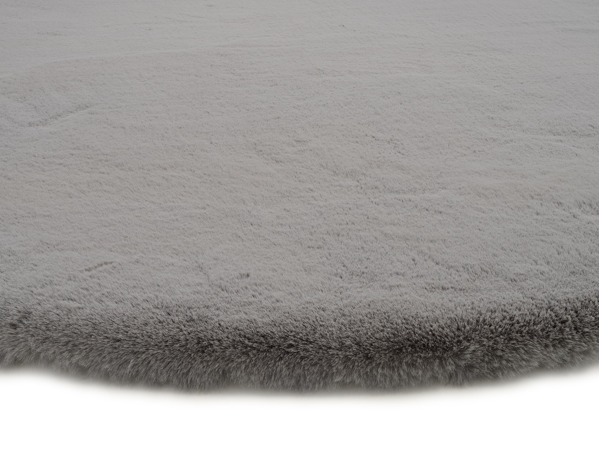 OCI DIE TEPPICHMARKE Teppich »ALISSA«, rund, 38 mm Höhe, Kuschelig weicher Flor, Kaninchen Fell Haptik, getuftet