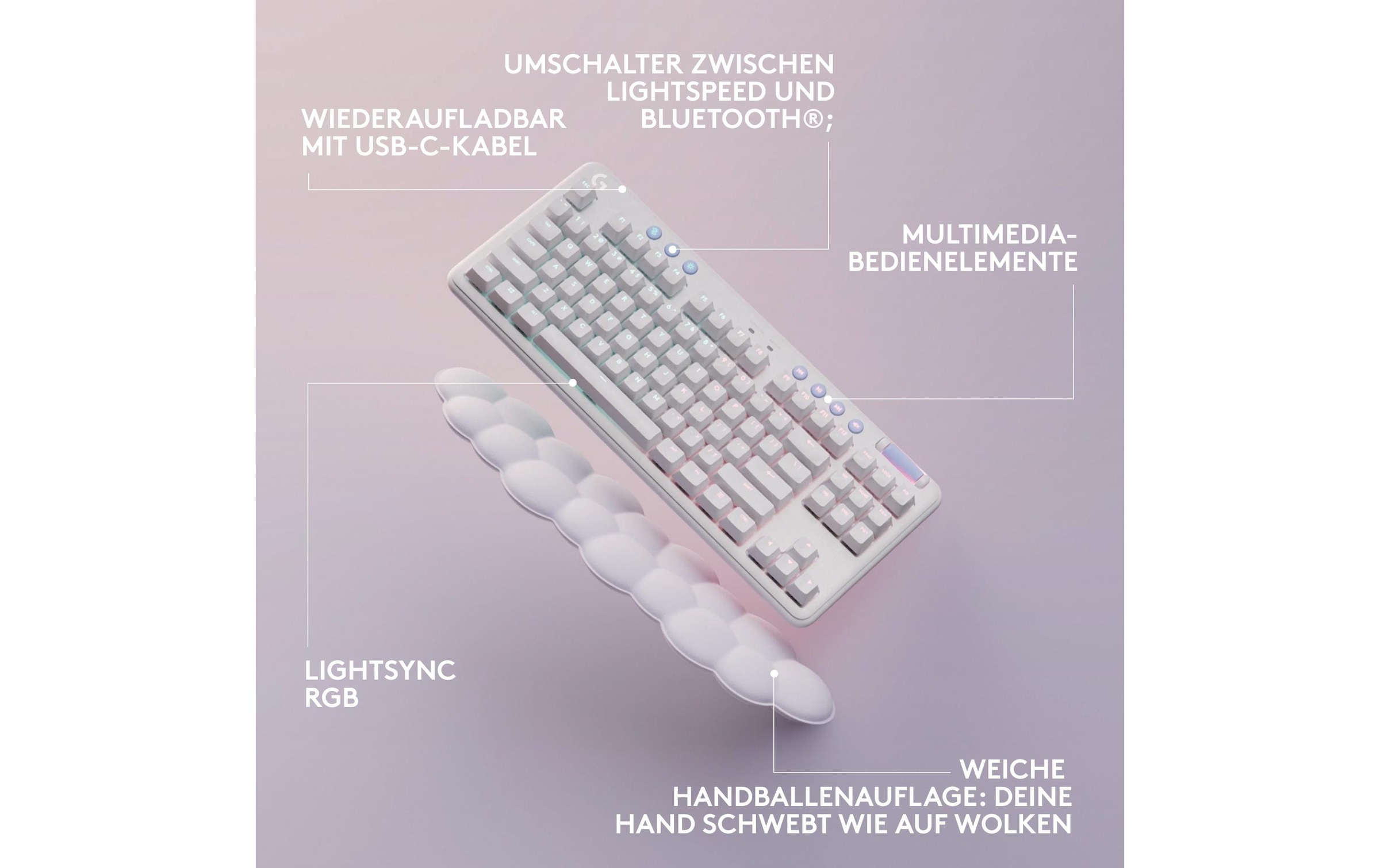Logitech Gaming-Tastatur »Logitech G715 Gaming Keyboard off white«