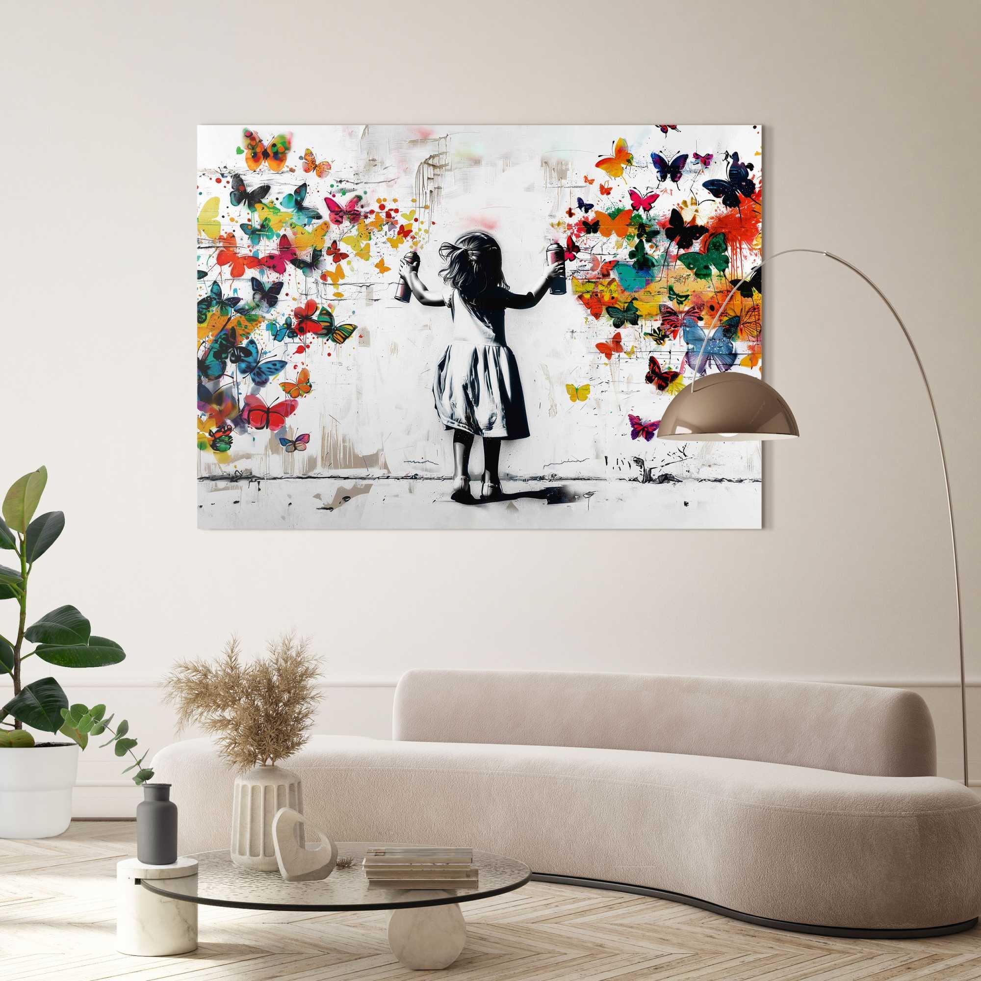 Reinders Deco-Panel "Graffiti-Blumen" Teenager Zimmer - Mehrfarbig - MDF - Street Art - 140x100 cm