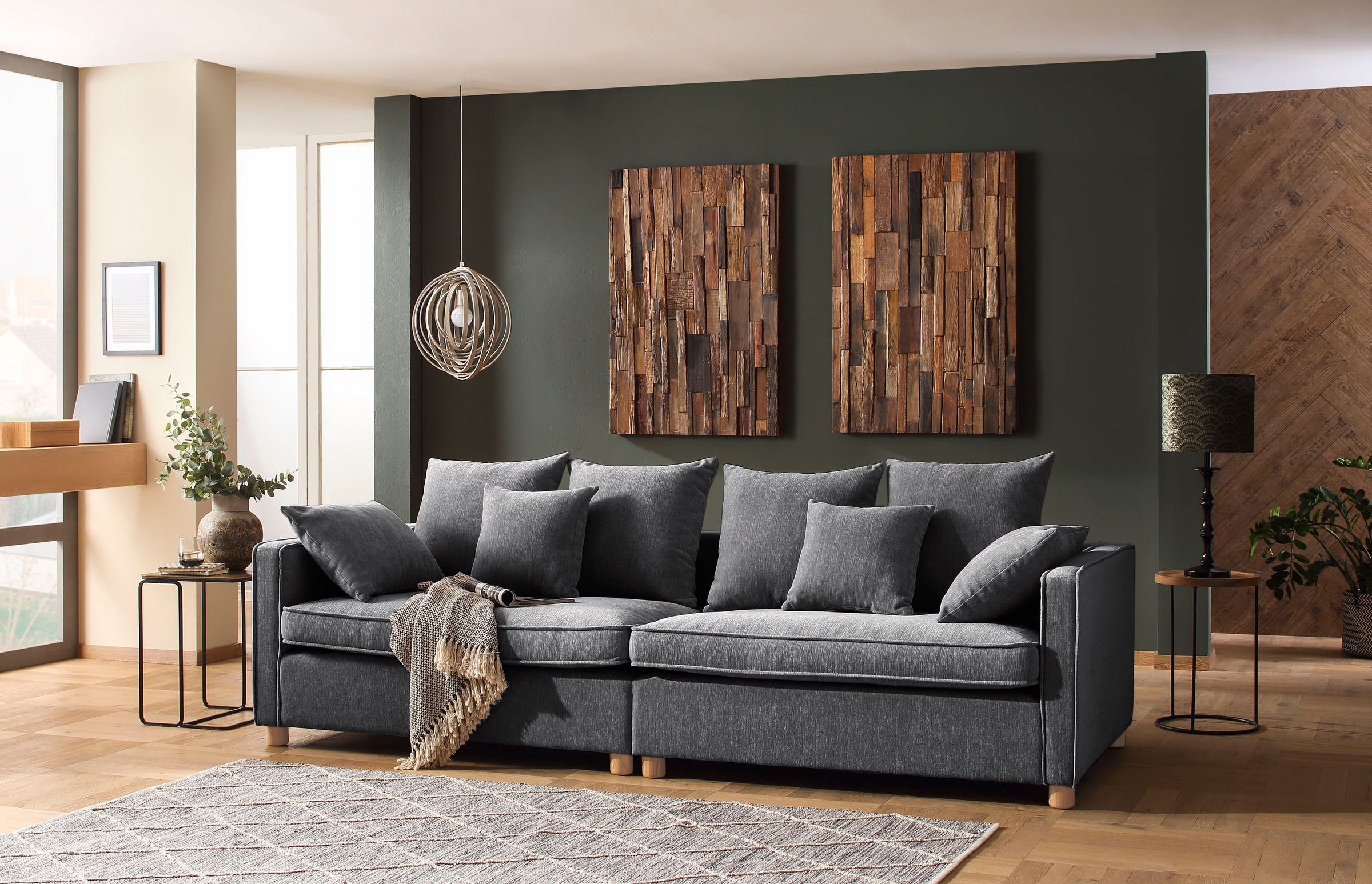 Image of Home affaire 3-Sitzer »Tolland«, mit massivholz Füsse bei Ackermann Versand Schweiz