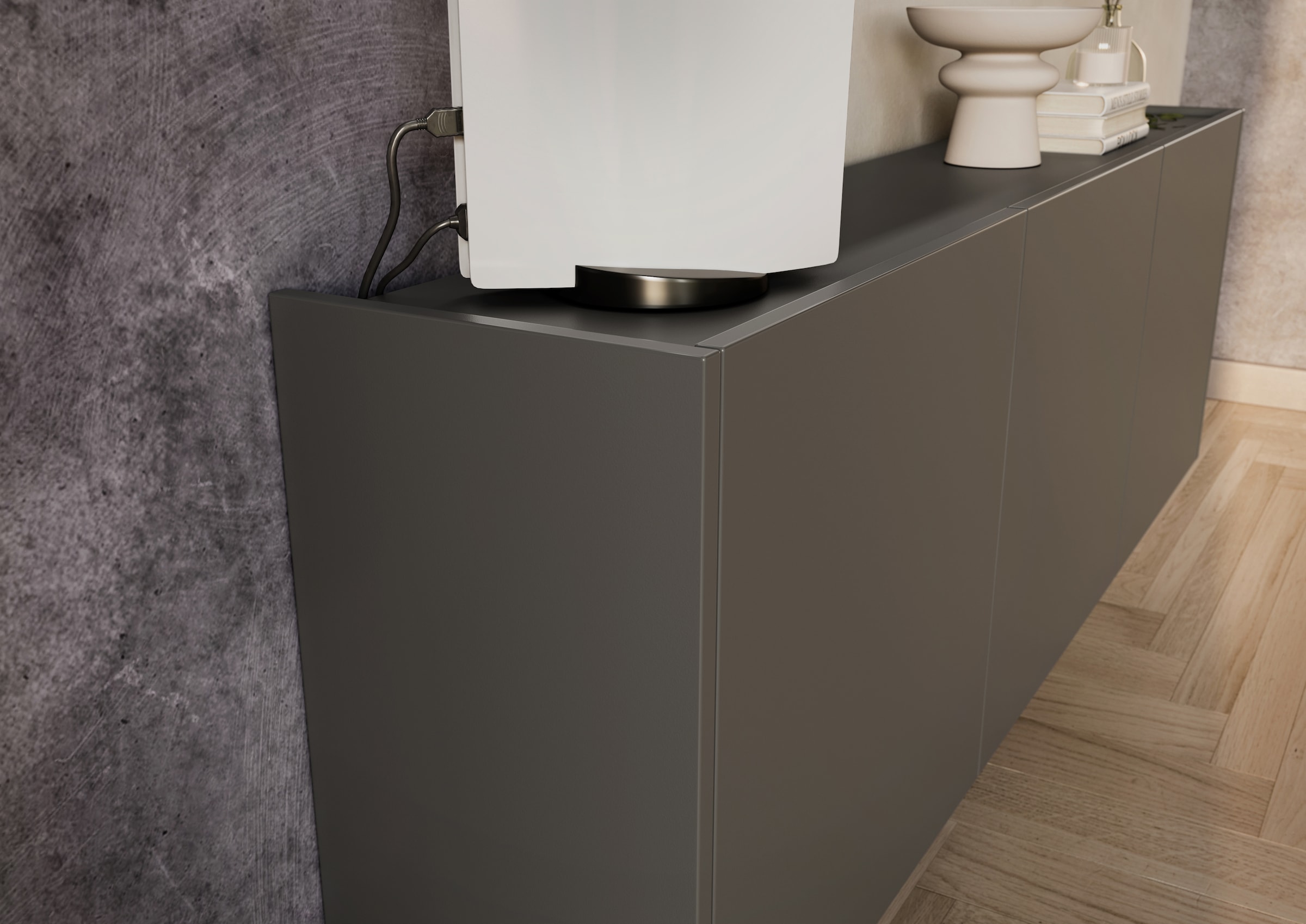 GERMANIA Mehrzweckschrank »Libbiano« mit Balkonoptik