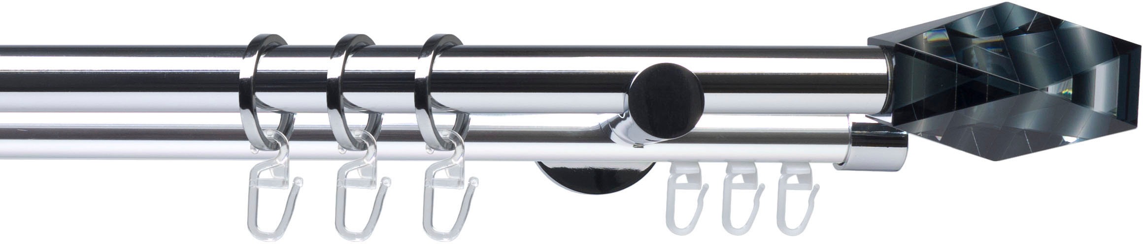 Image of Liedeco Gardinenstange »Fertigstilgarnitur 20 mm Piano Montreal«, 2 läufig-läufig, Fixmass, Gardinenstange Komplett bei Ackermann Versand Schweiz