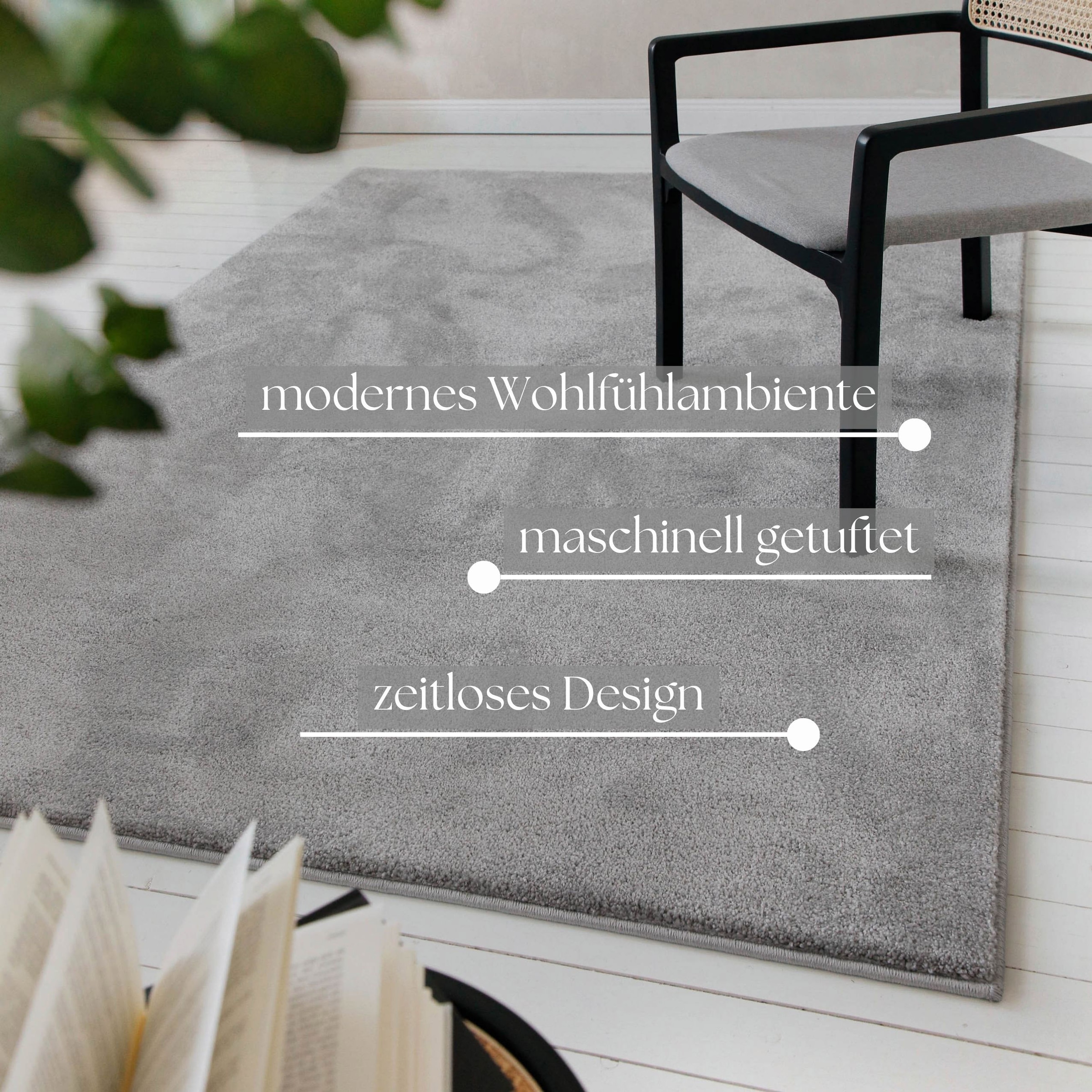 GOODproduct Teppich »Lisbea« rechteckig 17 mm Höhe moderner dichter weicher Kurzflorteppich, Wohnzimmer, Schlafzimmer