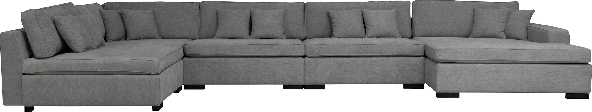 Home affaire Wohnlandschaft »Skara XXL U-Form«, Lounge-Sofa XXL mit Federkern-Polsterung, in vielen Bezugsvarianten