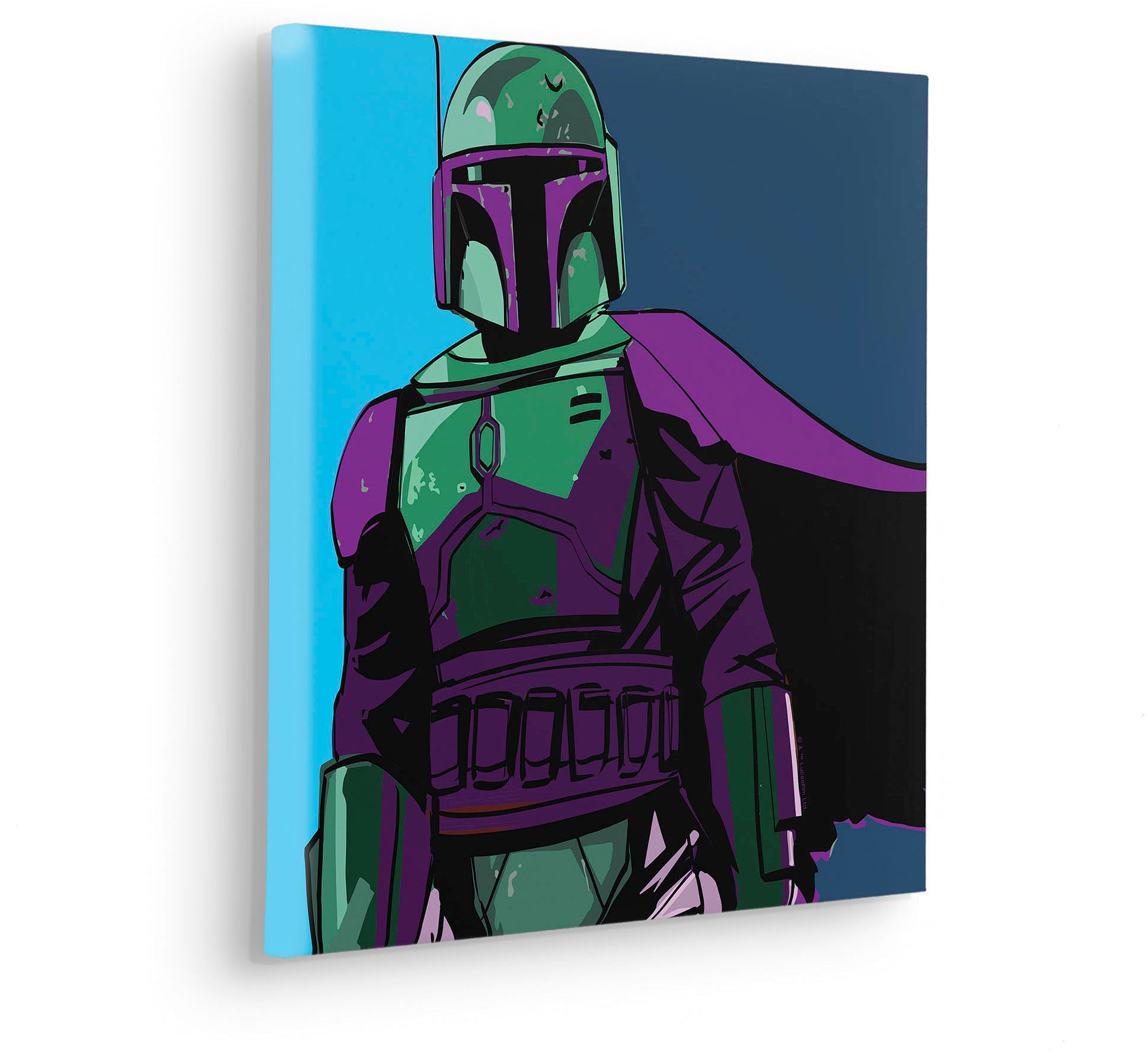Komar Leinwandbild »Star Wars Cyberart by Boba Fett - Grösse 40 x 40 cm«, Disney, (1 St., 40 x 40 cm (Breite x Höhe), Keilrahmenbild mit Echtholzrahmen, Kinderzimmer