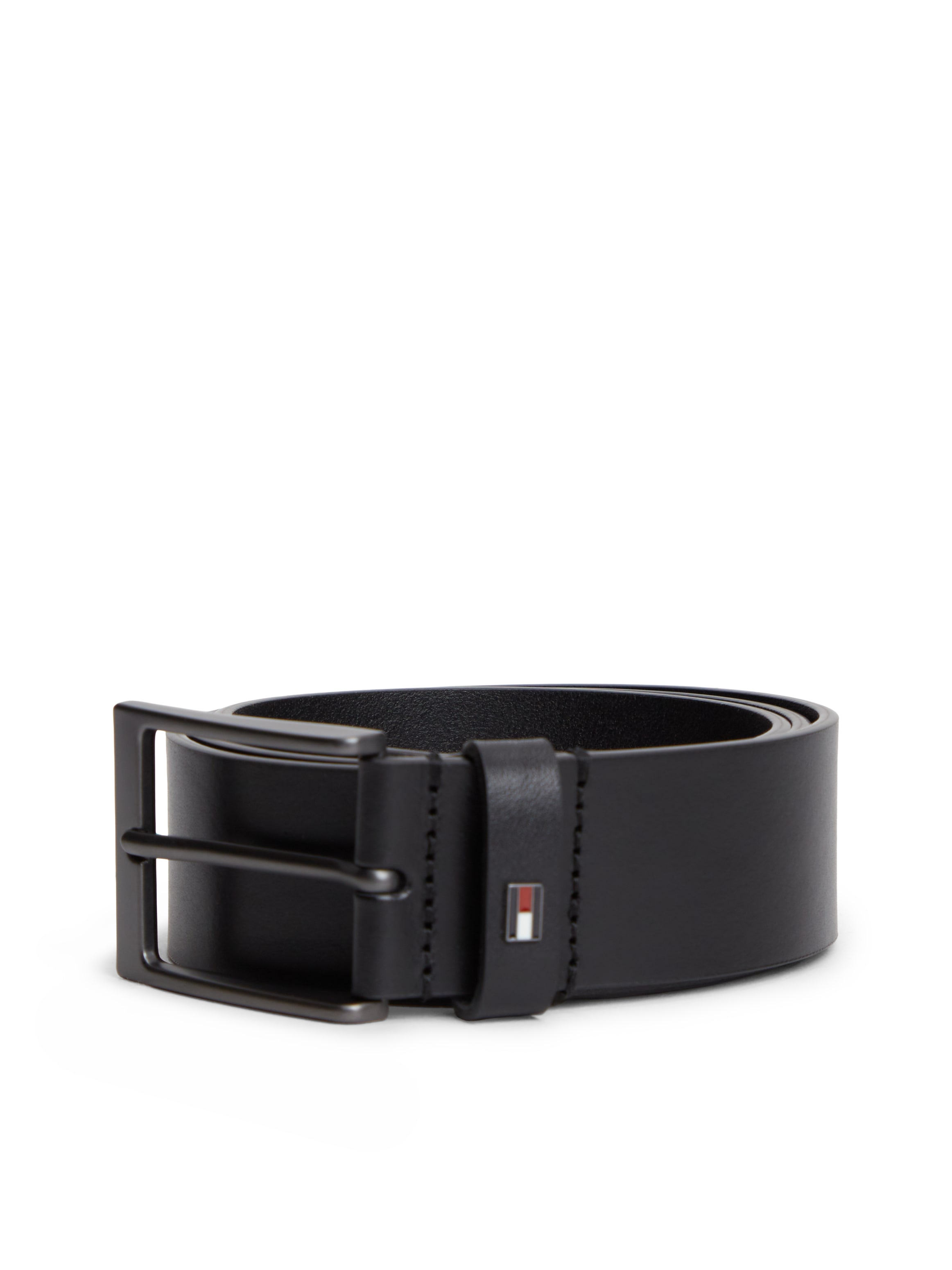 Tommy Hilfiger Ceinture en cuir »LAYTON 4.0« avec petit logo drapeau