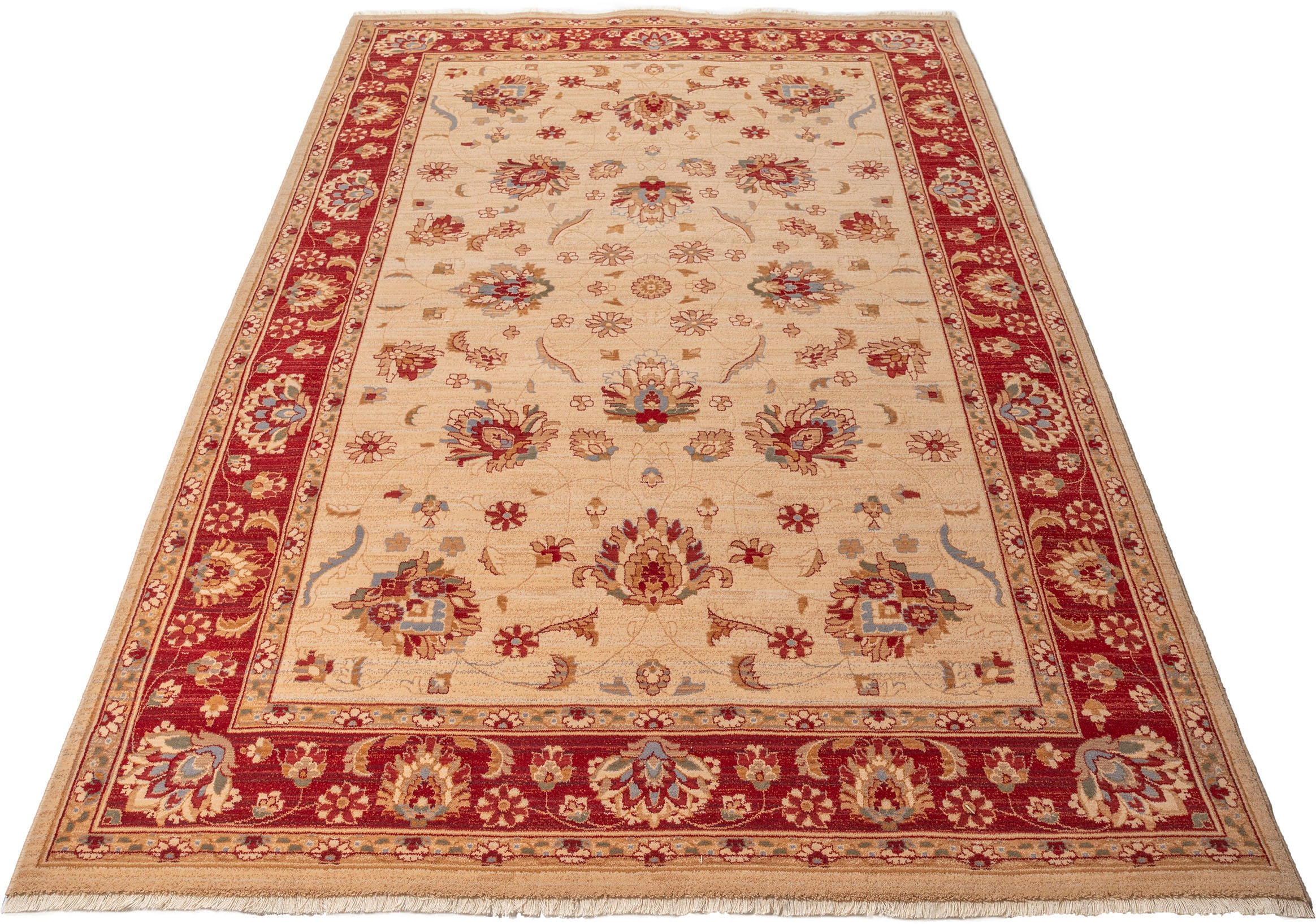 Image of THEKO Wollteppich »Saharna 2444«, rechteckig, 12 mm Höhe, reine Wolle, Orient-Optik, mit Fransen, ideal im Wohnzimmer & Schlafzimmer bei Ackermann Versand Schweiz