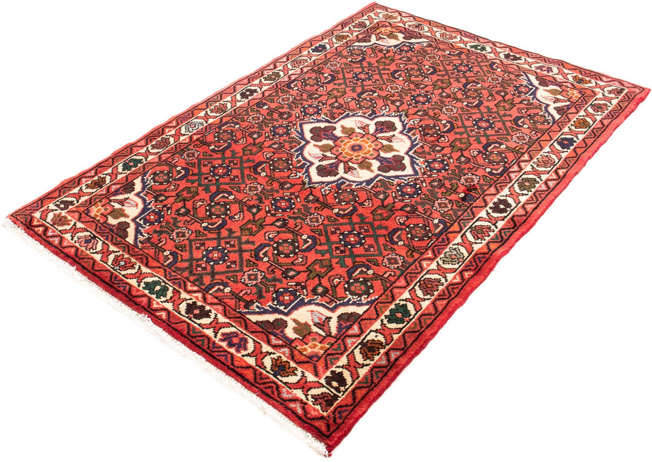 Image of morgenland Orientteppich »Perser - Nomadic - 152 x 103 cm - dunkelrot«, rechteckig, 10 mm Höhe, Wohnzimmer, Handgeknüpft, Einzelstück mit Zertifikat bei Ackermann Versand Schweiz