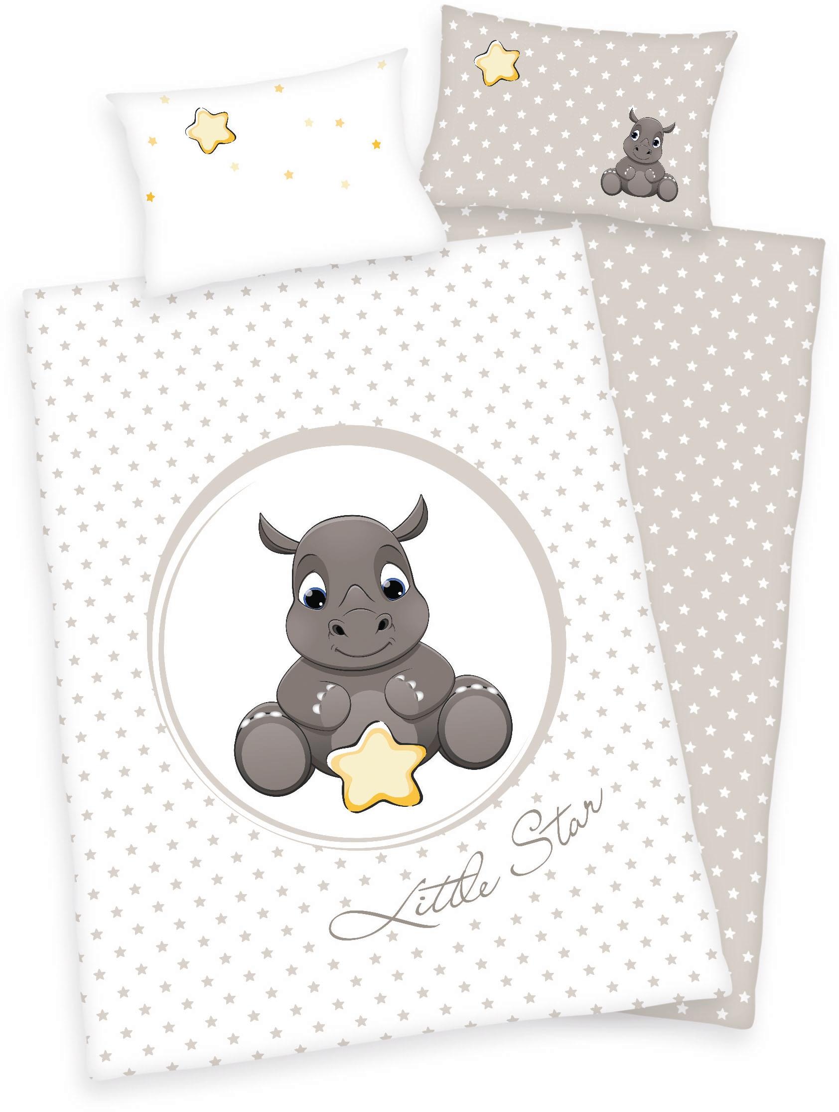 Image of Herding Babybettwäsche "Jana Nashorn" 2 Stk. mit Motiv