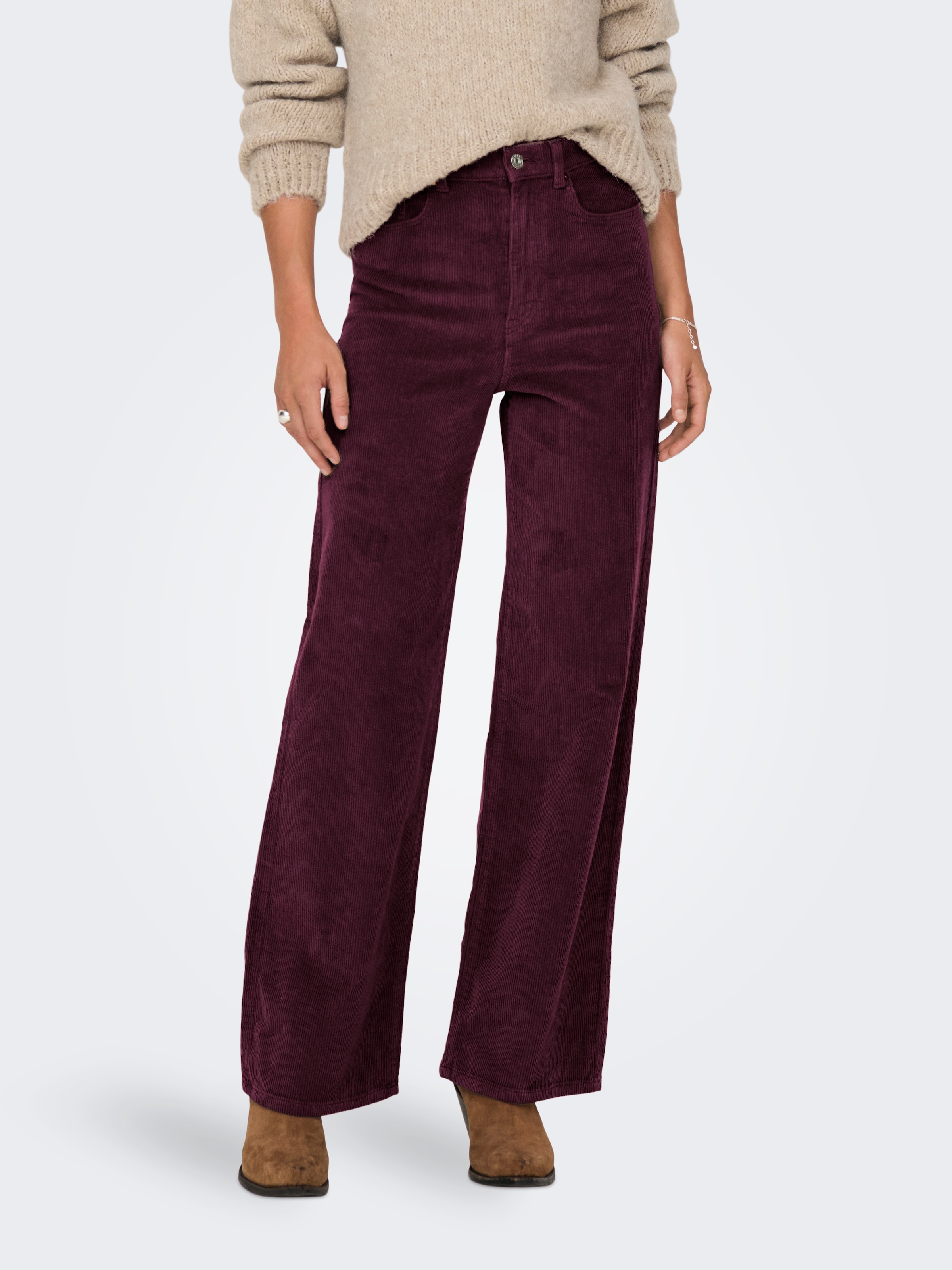 ONLY Pantalon en velours côtelé »ONLHOPE GLOBAL HW WIDE CORD PNT NOOS«  Baumwollmischung