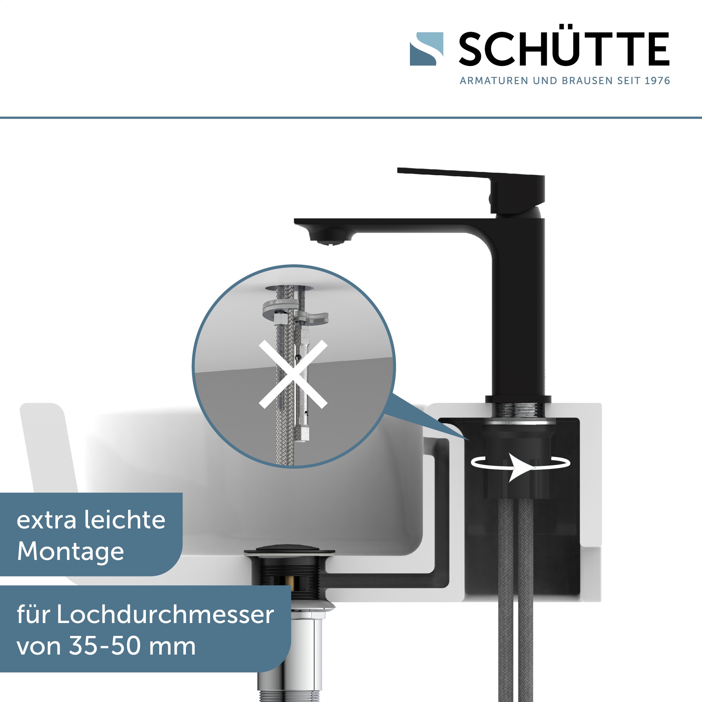 Schütte Robinet de lavabo »SAN DIEGO« Robinetterie haute pression salle de bain, robinet lavabo, robinet d'eau