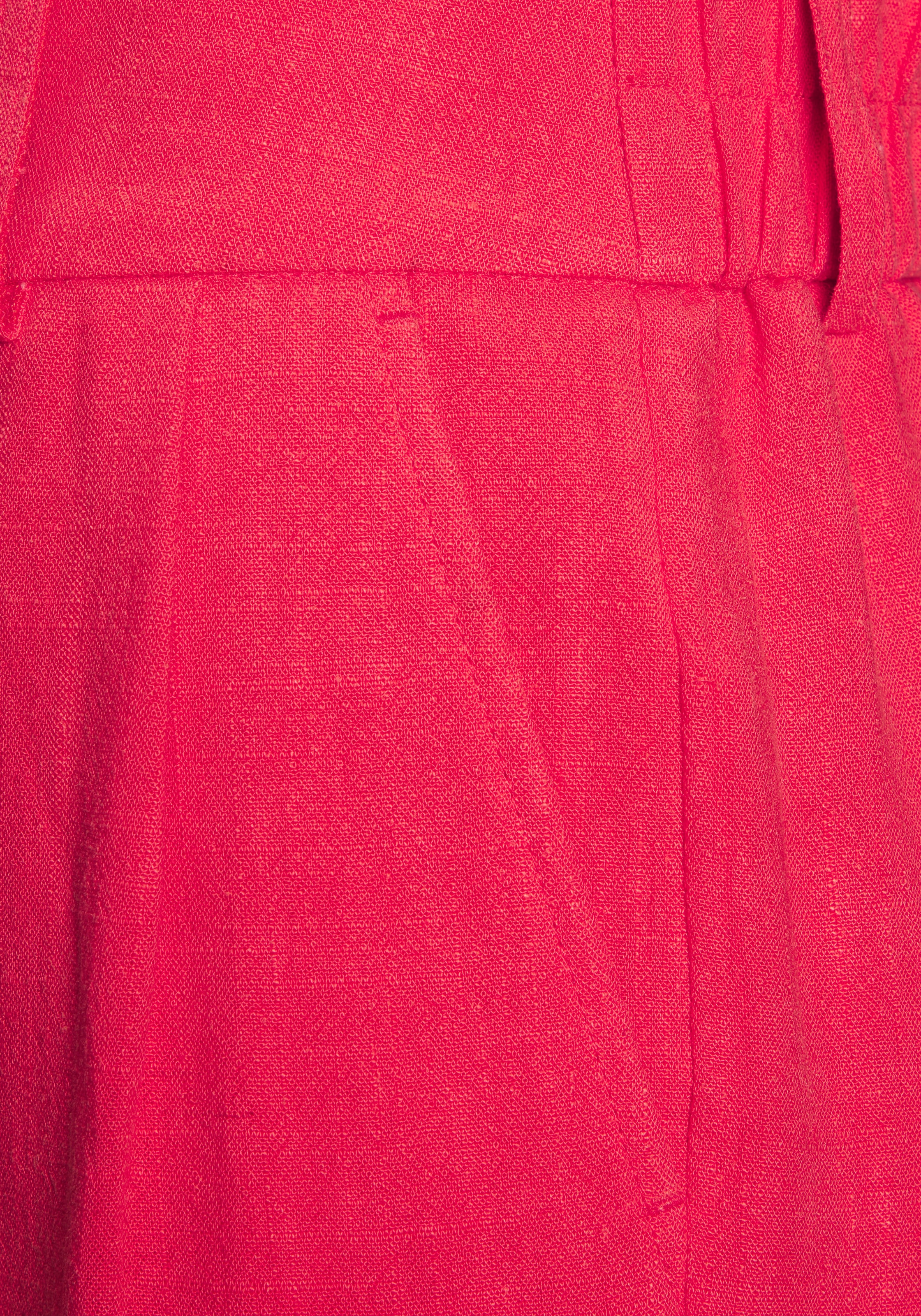 LASCANA Bermuda »aus sommerlichem Leinen-Mix«  avec plis de ceinture tendance, shorts d'été féminins, shorts tissés, pantalon d'été