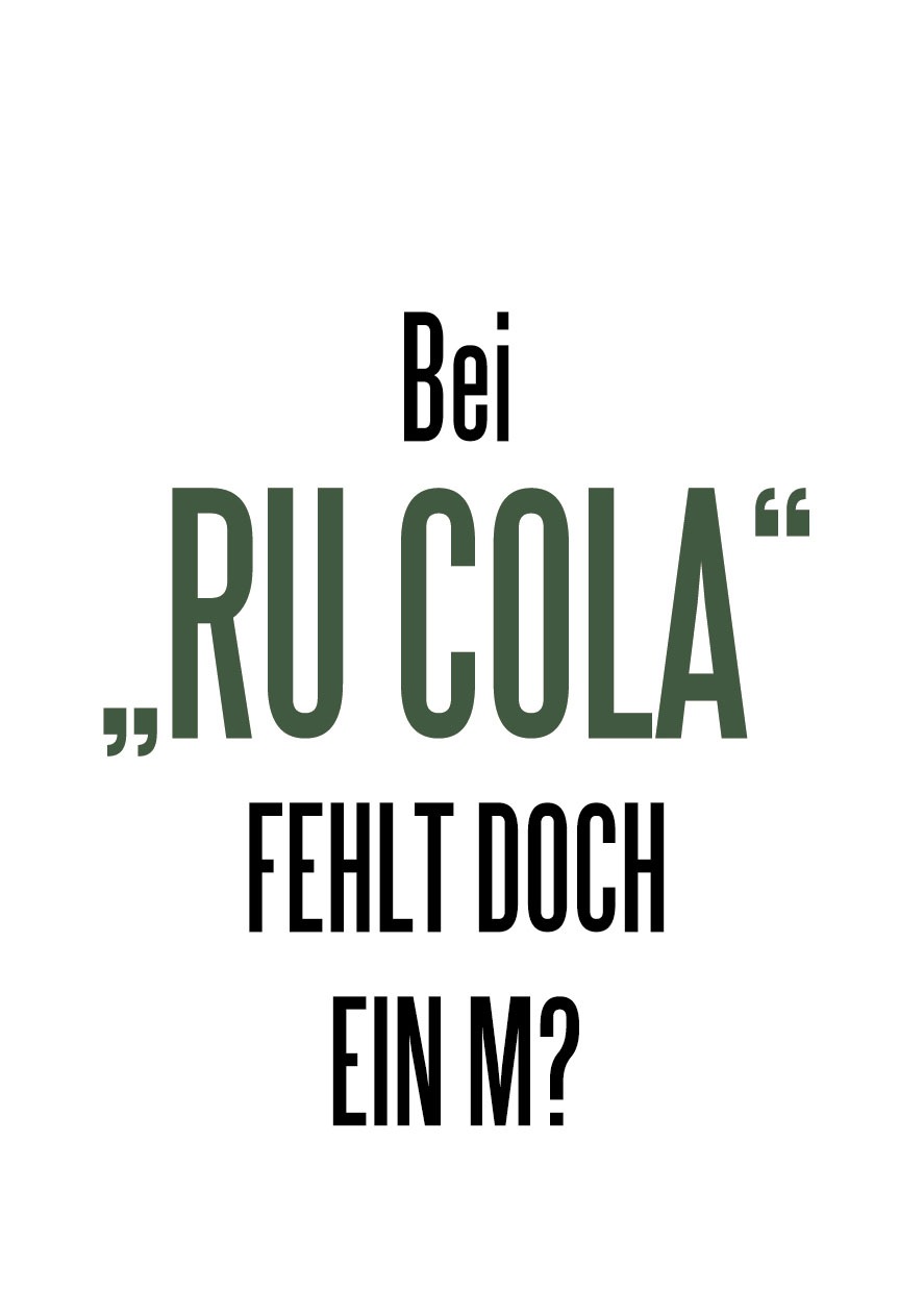 queence Wanddekoobjekt »RU(M)COLA«, Stahlschild mit Spruch, Wanddekoration für Küche, Esszimmer, Partyraum