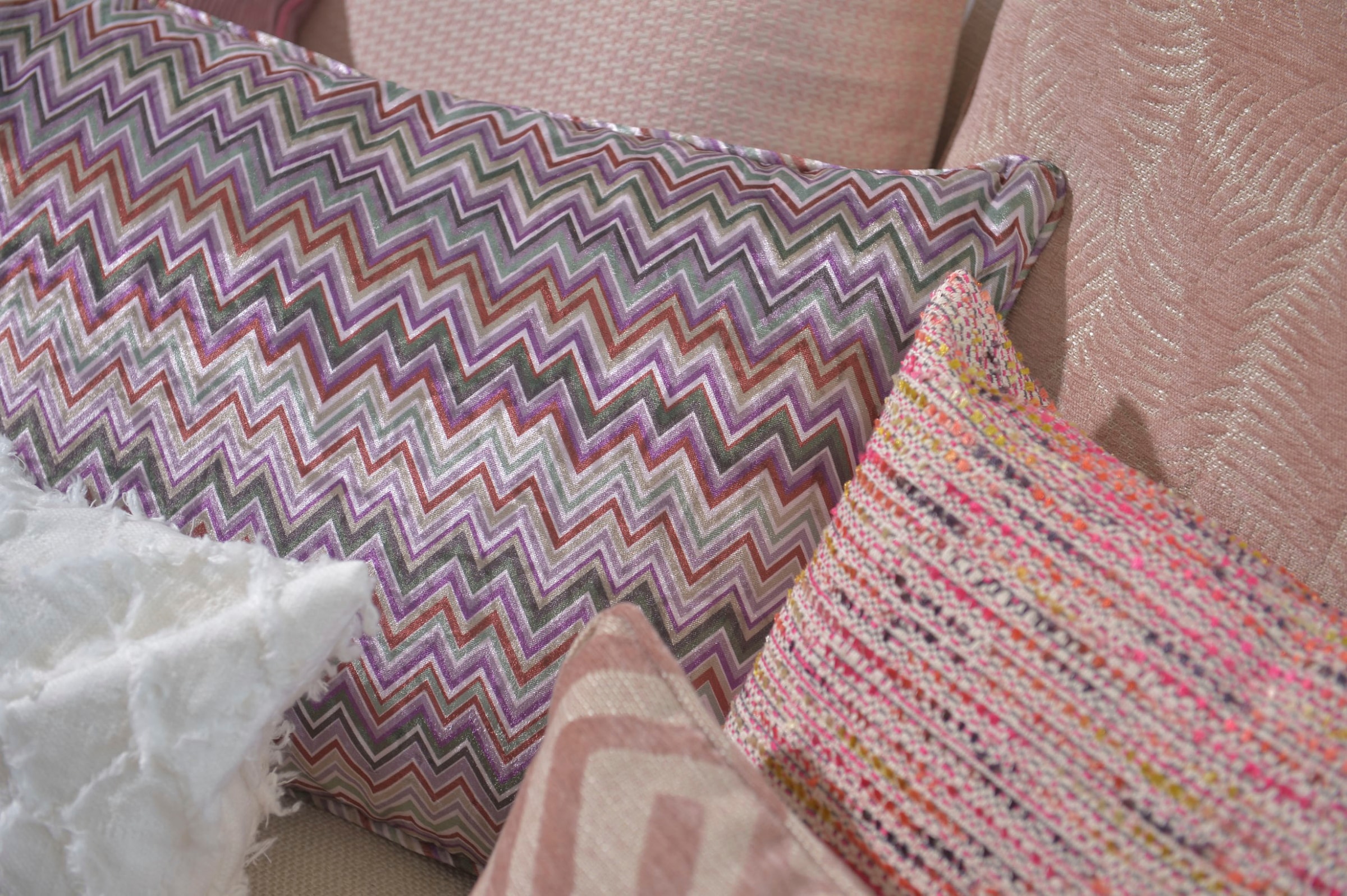 H.O.C.K. Dekokissen »Zacki« mit Zickzackmuster, Kissenhülle mit Füllung, 1 Stück