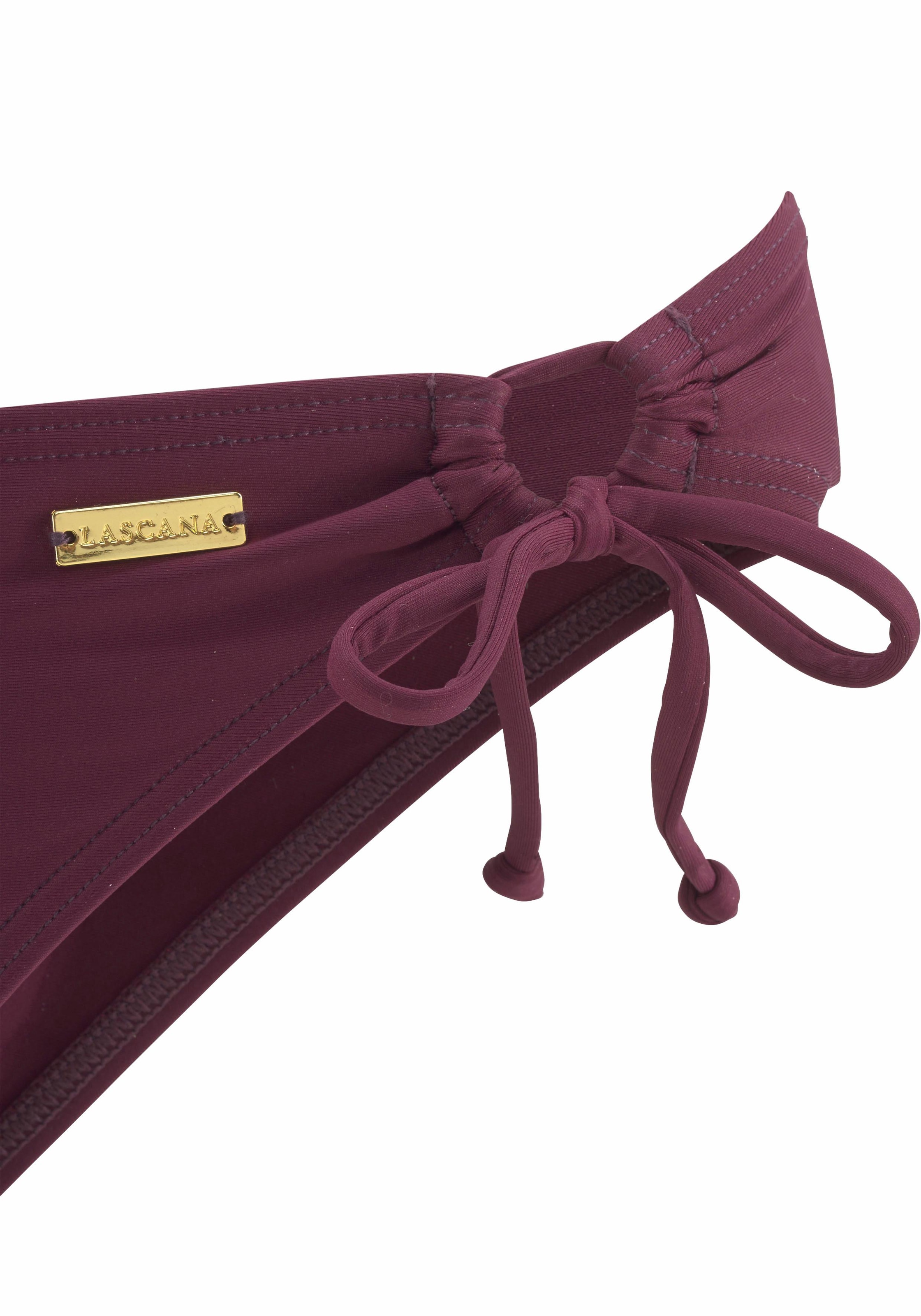 Burgundy 'Italy' High Waisted Bikini Briefs by LASCANA