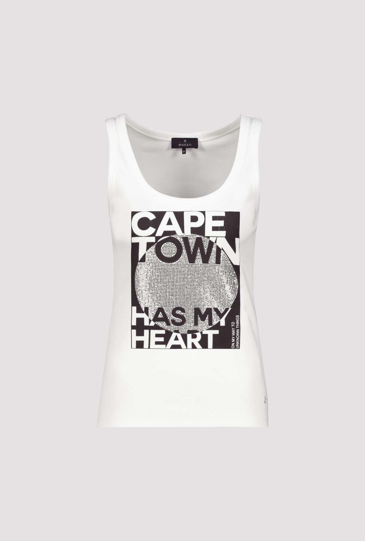 Monari Débardeur mit Strasssteinen, Regular Fit