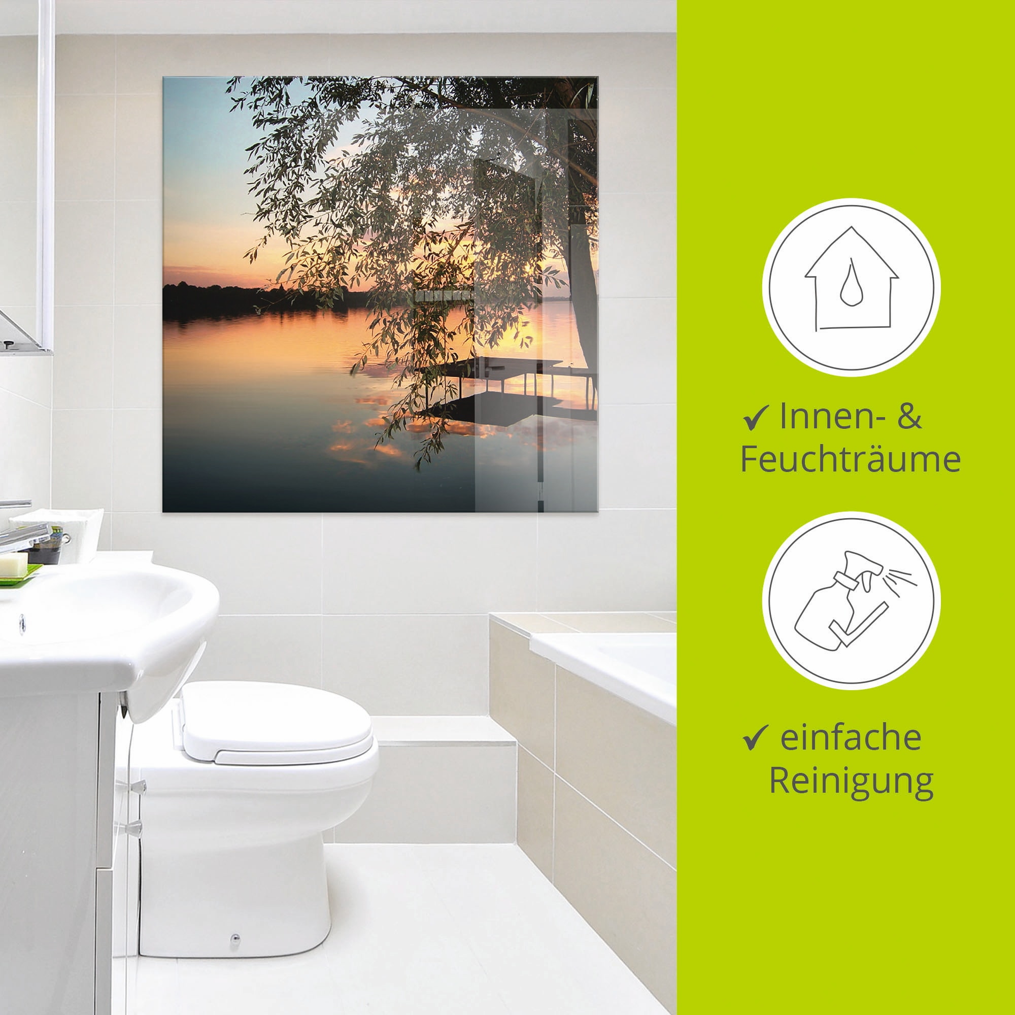 Artland Glasbild »Landschaftsfotografie« Gewässer 1 Stk. tlg. in verschiedenen Grössen