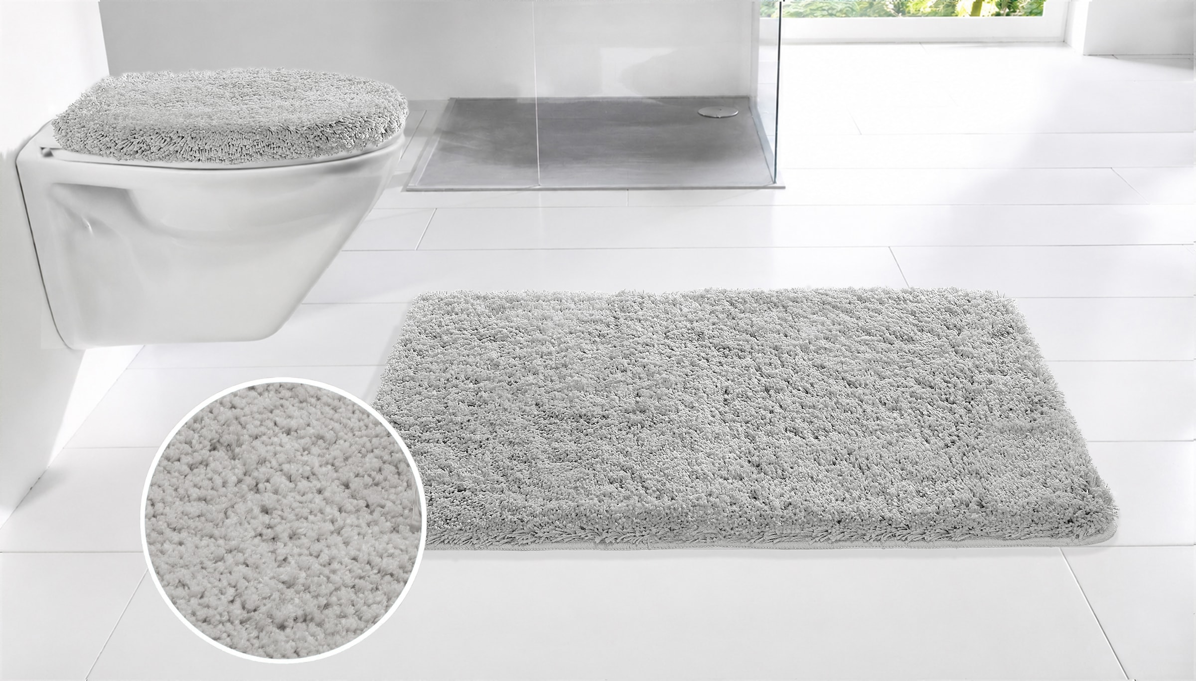 GOODproduct Tapis de bain »Sanremo Premium, Badvorleger, Badezimmer Teppich, sehr weich« Höhe 35 mm revêtement antidérapant Séchage rapide | compatible chauffage au sol tapis de bain, uni, rectangulaire & disponible en set de 3 pièces