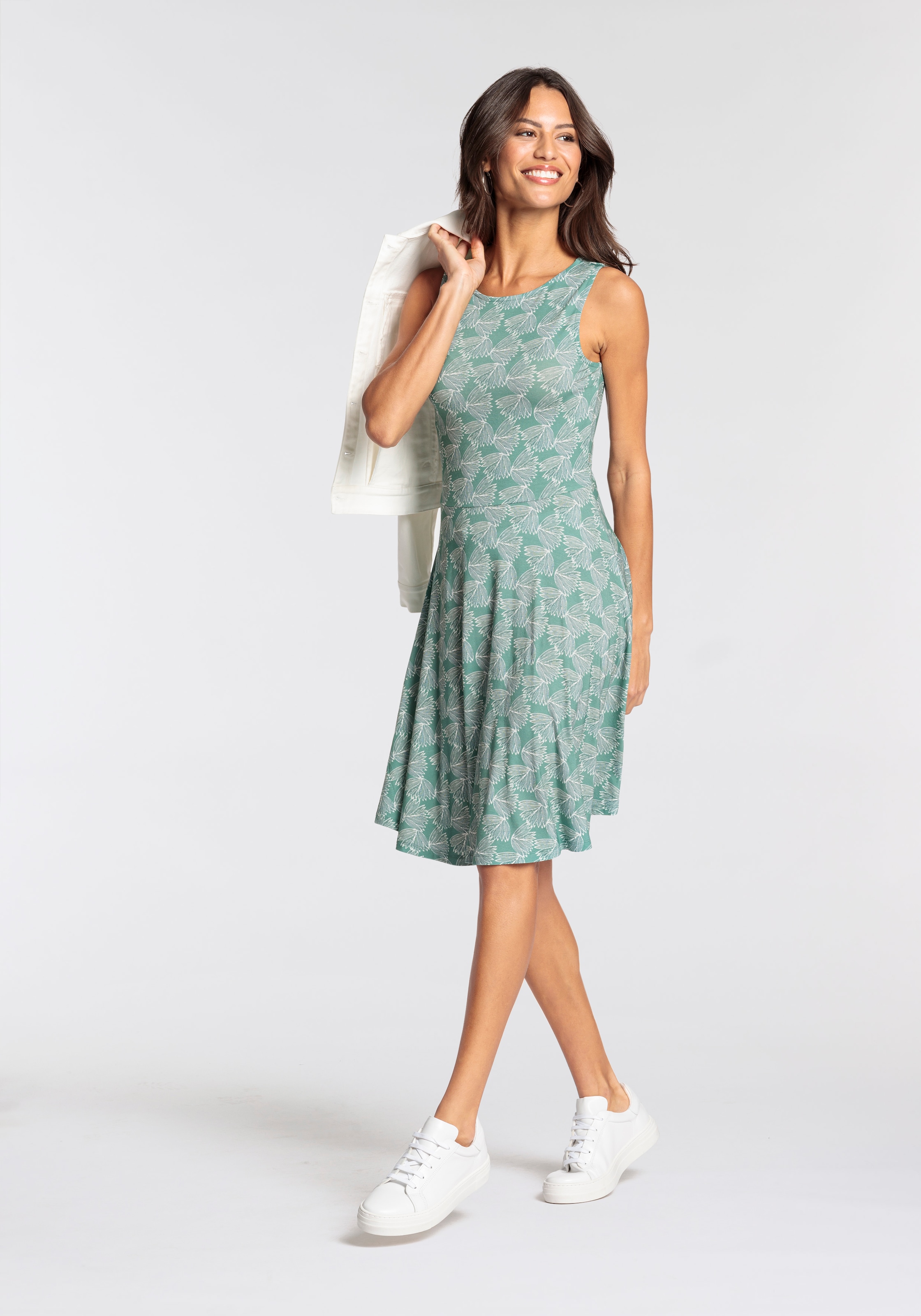 Laura Scott Sommerkleid, mit modernen Allover-Print - NEUE KOLLEKTION