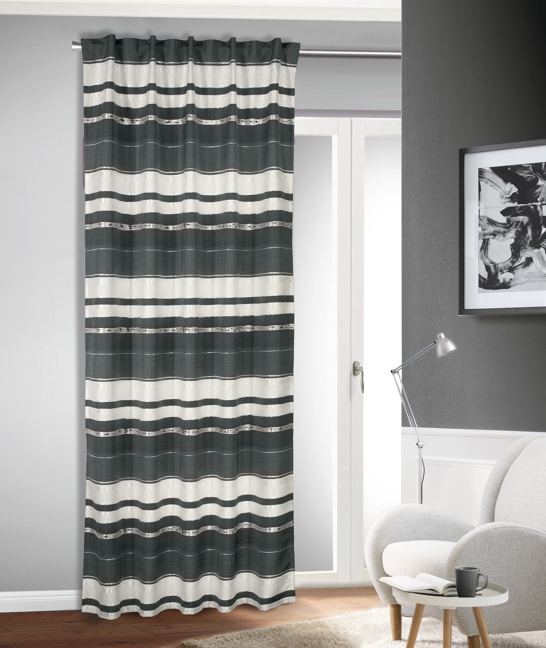 Image of WILLKOMMEN ZUHAUSE by ALBANI GROUP Vorhang »Iona«, (1 St.), Schal verd. Schlaufen und Kräuselband bei Ackermann Versand Schweiz