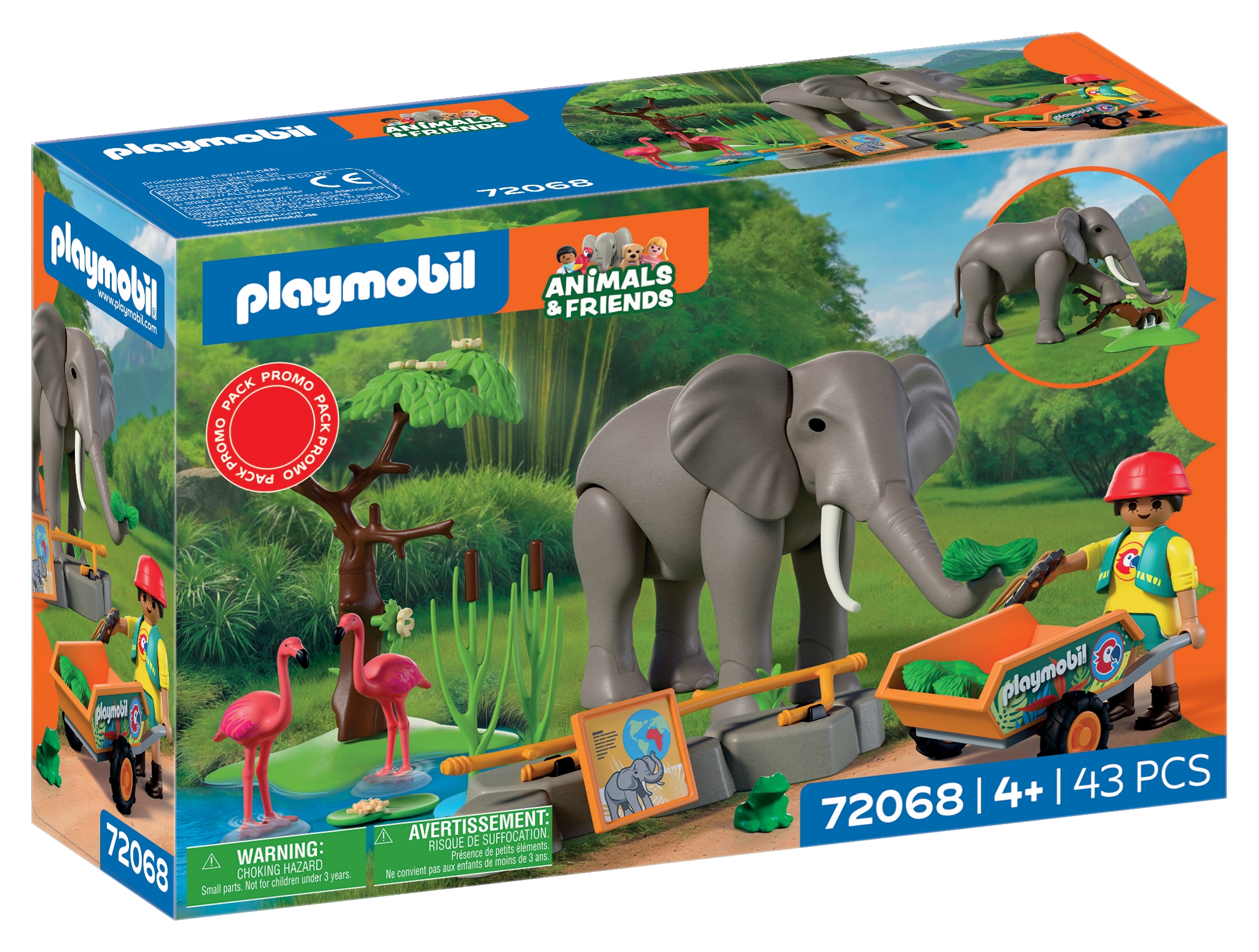 Playmobil® Jeu de construction »Elefant mit Tierpfleger (72068), Animals & Friends« Made in Europe