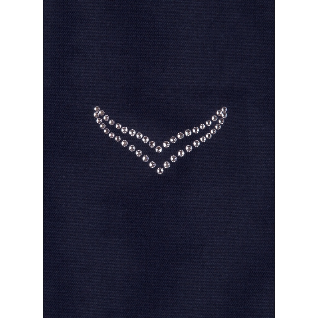 Trigema Poloshirt »TRIGEMA Poloshirt aus Baumwolle mit Kristallsteinen«, (1 tlg.)