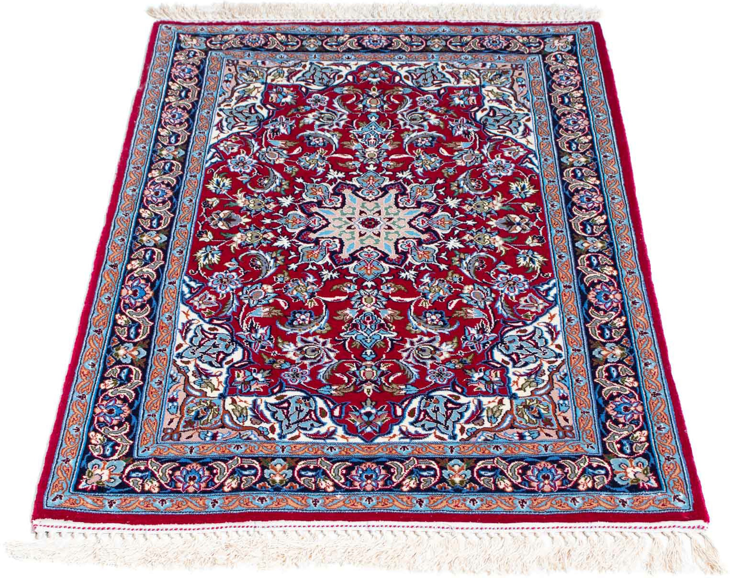 Image of morgenland Orientteppich »Perser - Isfahan - Premium - 107 x 69 cm - rot«, rechteckig, 6 mm Höhe, Wohnzimmer, Handgeknüpft, Einzelstück mit Zertifikat bei Ackermann Versand Schweiz
