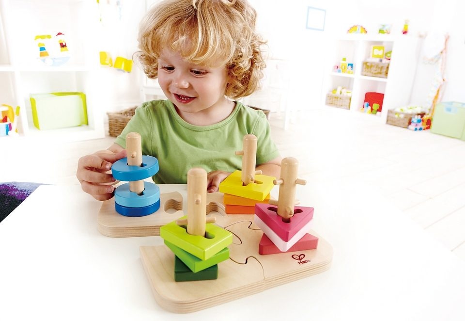 Hape Steckspielzeug, (Set, 16 tlg.)