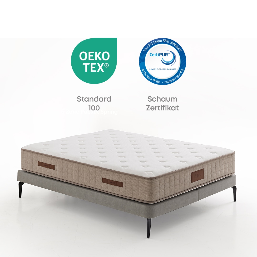 Yatas Bedding Taschenfederkernmatratze »Majestät Premium«, 30 cm hoch, 416 Federn, (1 St.), Matratze in 90x200 cm, 140x200 cm und weiteren Grössen