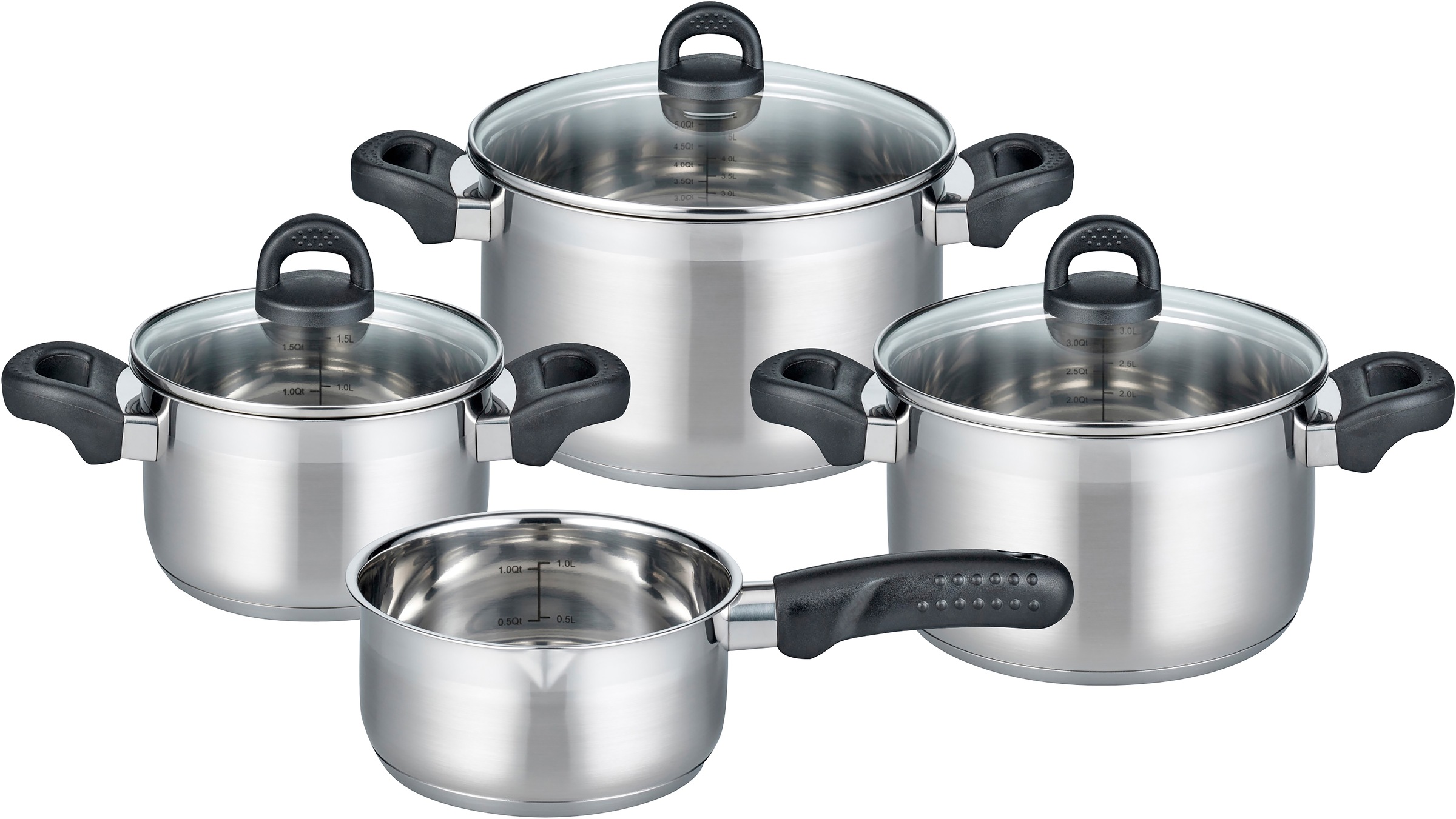 Image of Elo Basic Topf-Set »Turmalin«, Edelstahl 18/10, (Set, 7 tlg.), Öl-Dosiersystem, Induktion bei Ackermann Versand Schweiz