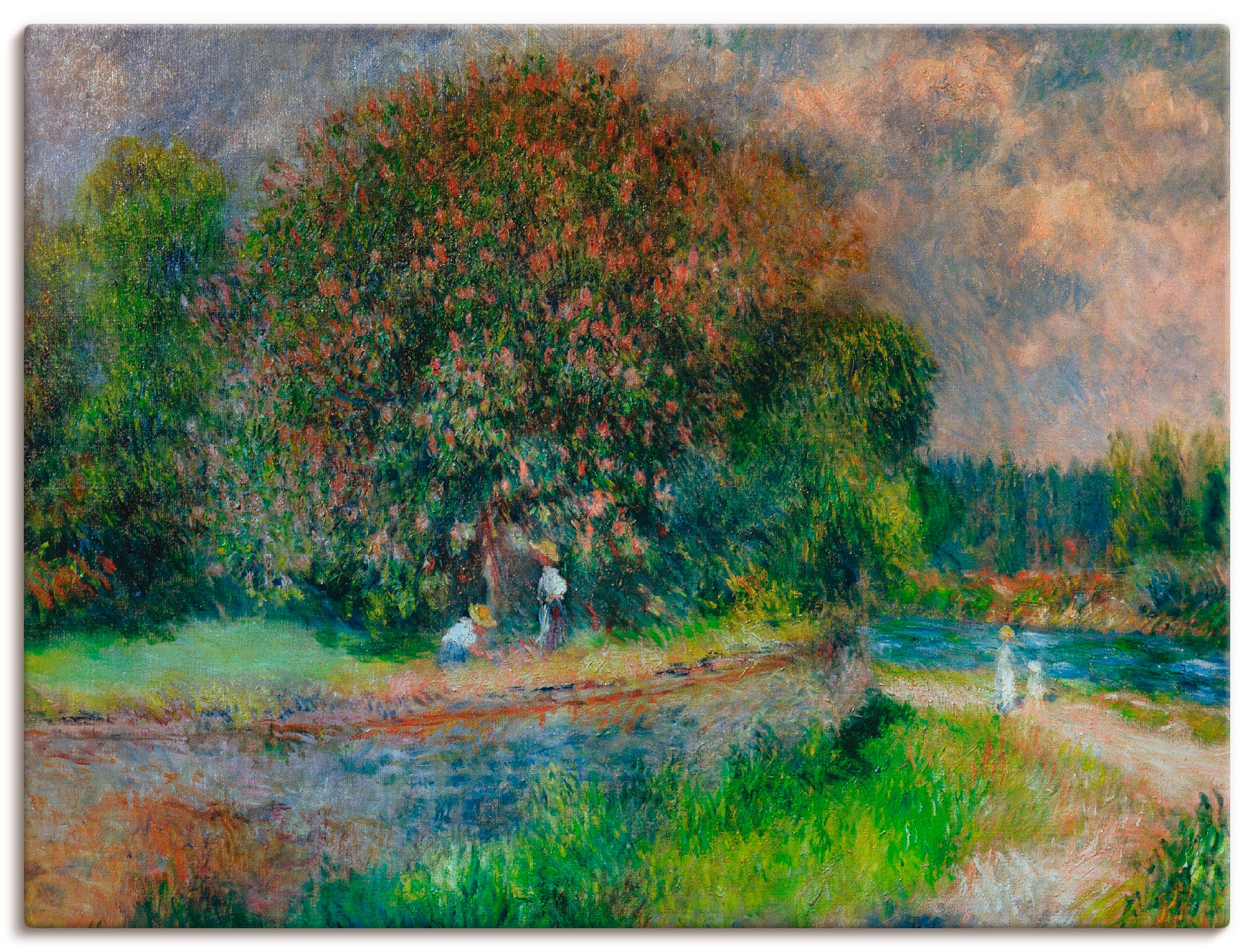 Image of Artland Leinwandbild "Blühender Kastanienbaum" Wiesen & Bäume 1 Stk. tlg. auf Holzrahmen gespannt