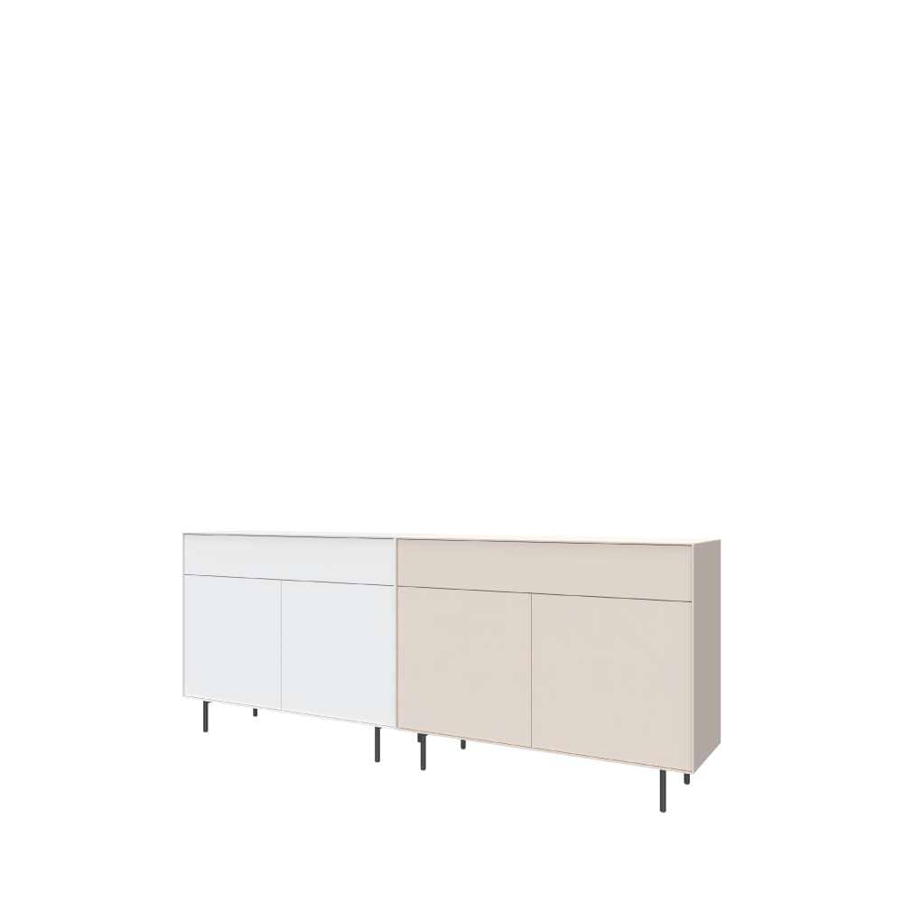 LeGer Home by Lena Gercke Table basse »Essentials, Kommode, Anrichte, Kombikommode, Schrank mit Metallfüssen« Breite: 111 cm, UV lackiert, Push-to-open-Funktion