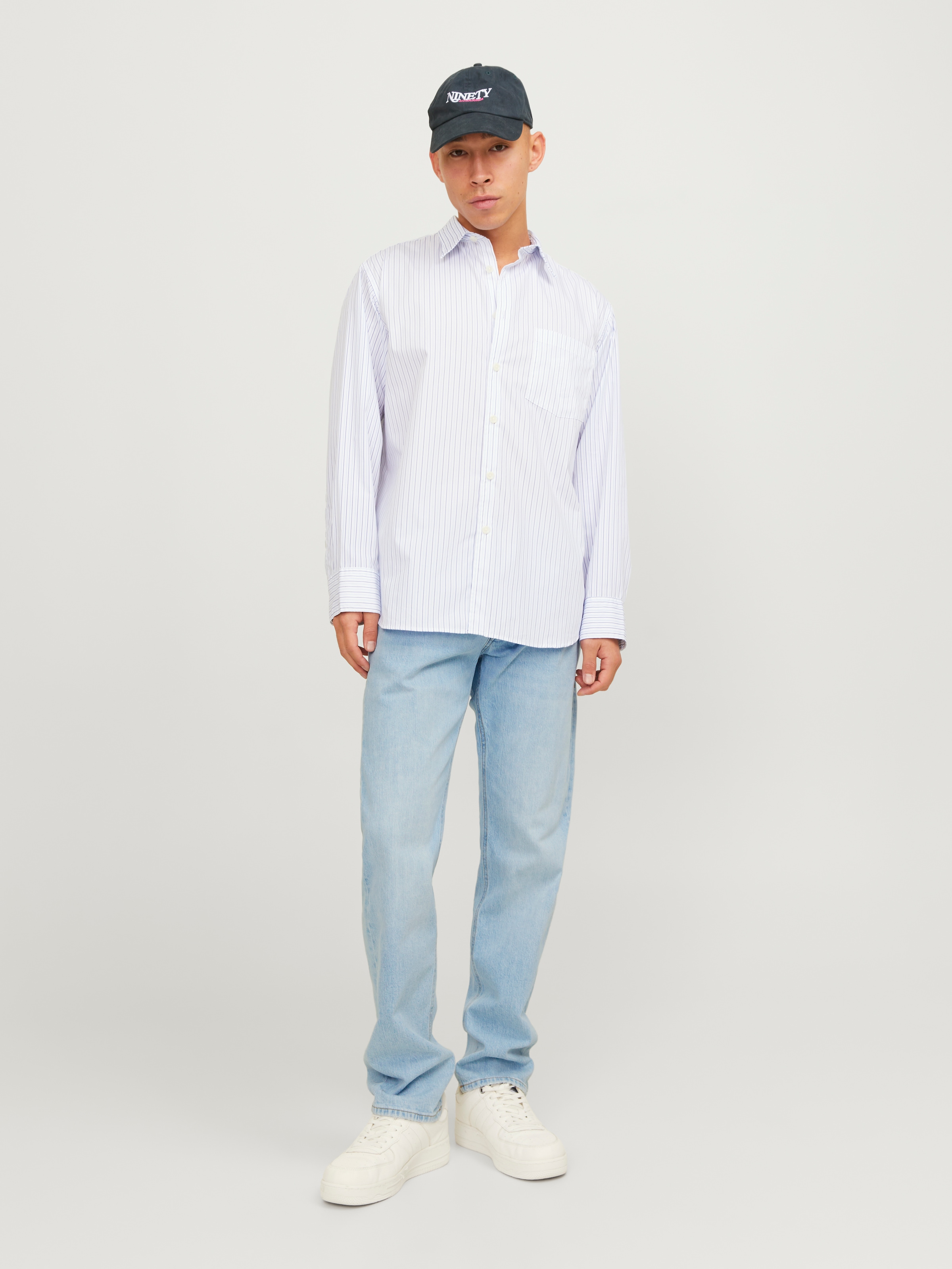 Jack & Jones Jeans taille basse »JJIMIKE aus elastischem Material und Used-Waschung«, Denim/Jeans, modisch, bequem, Baumwollmischung
