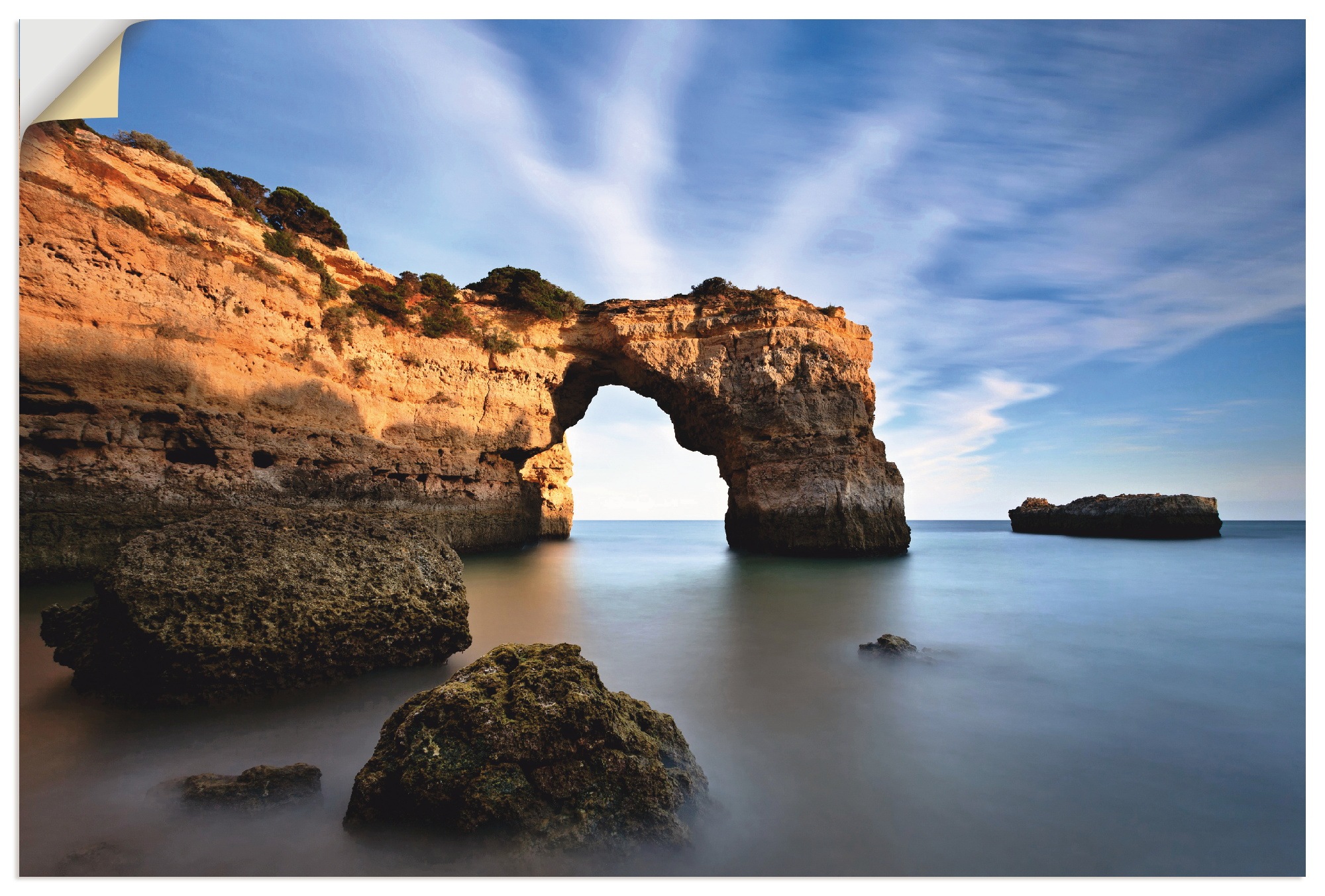 Image of Artland Wandbild »Felsalgarve«, Küste, (1 St.), in vielen Grössen & Produktarten - Alubild / Outdoorbild für den Aussenbereich, Leinwandbild, Poster, Wandaufkleber / Wandtattoo auch für Badezimmer geeignet bei Ackermann Versand Schweiz