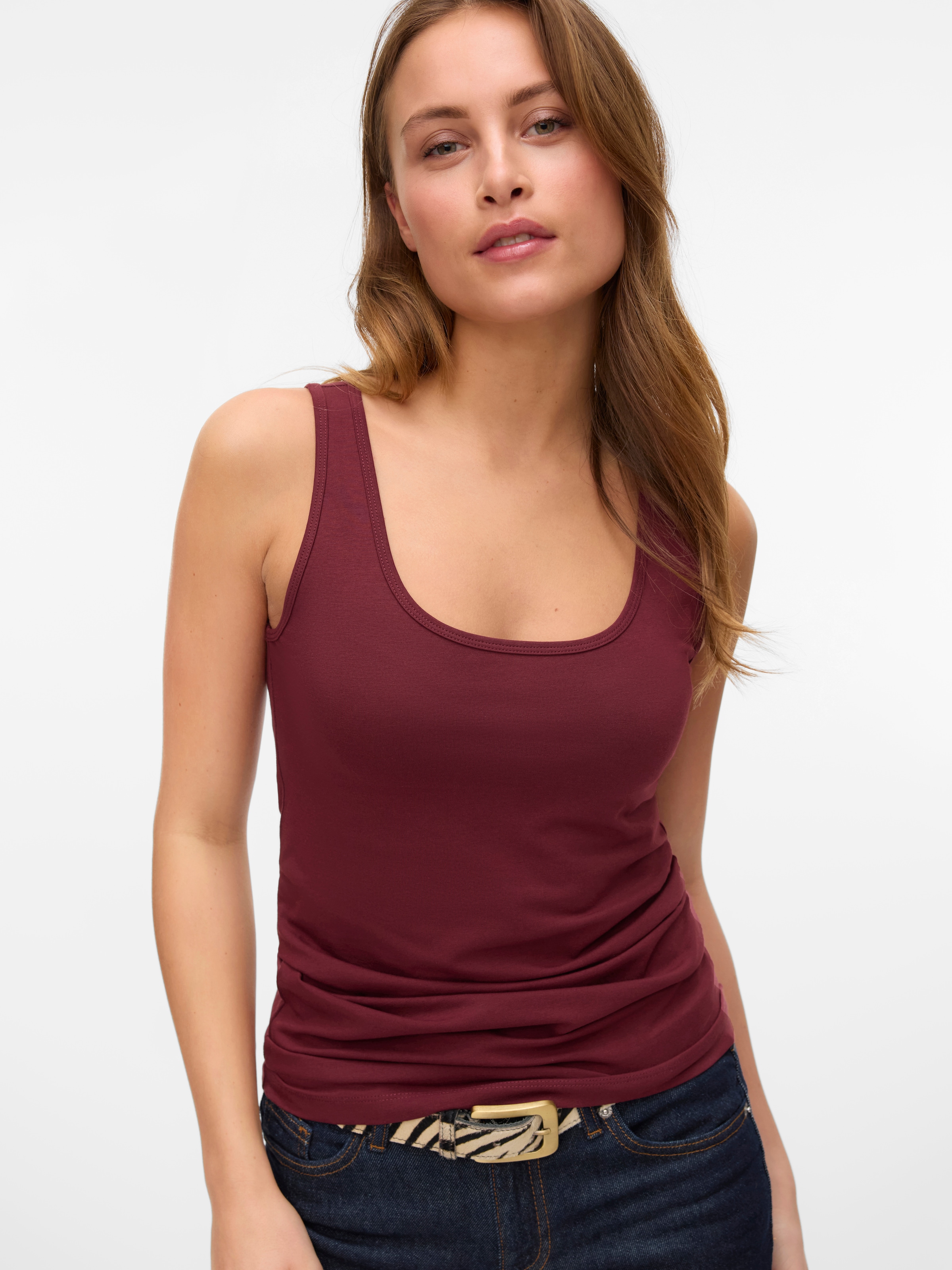 Vero Moda Tanktop »VMLULU LONG TANK TOP  JRS GA NOOS« Baumwollmischung, regular fit