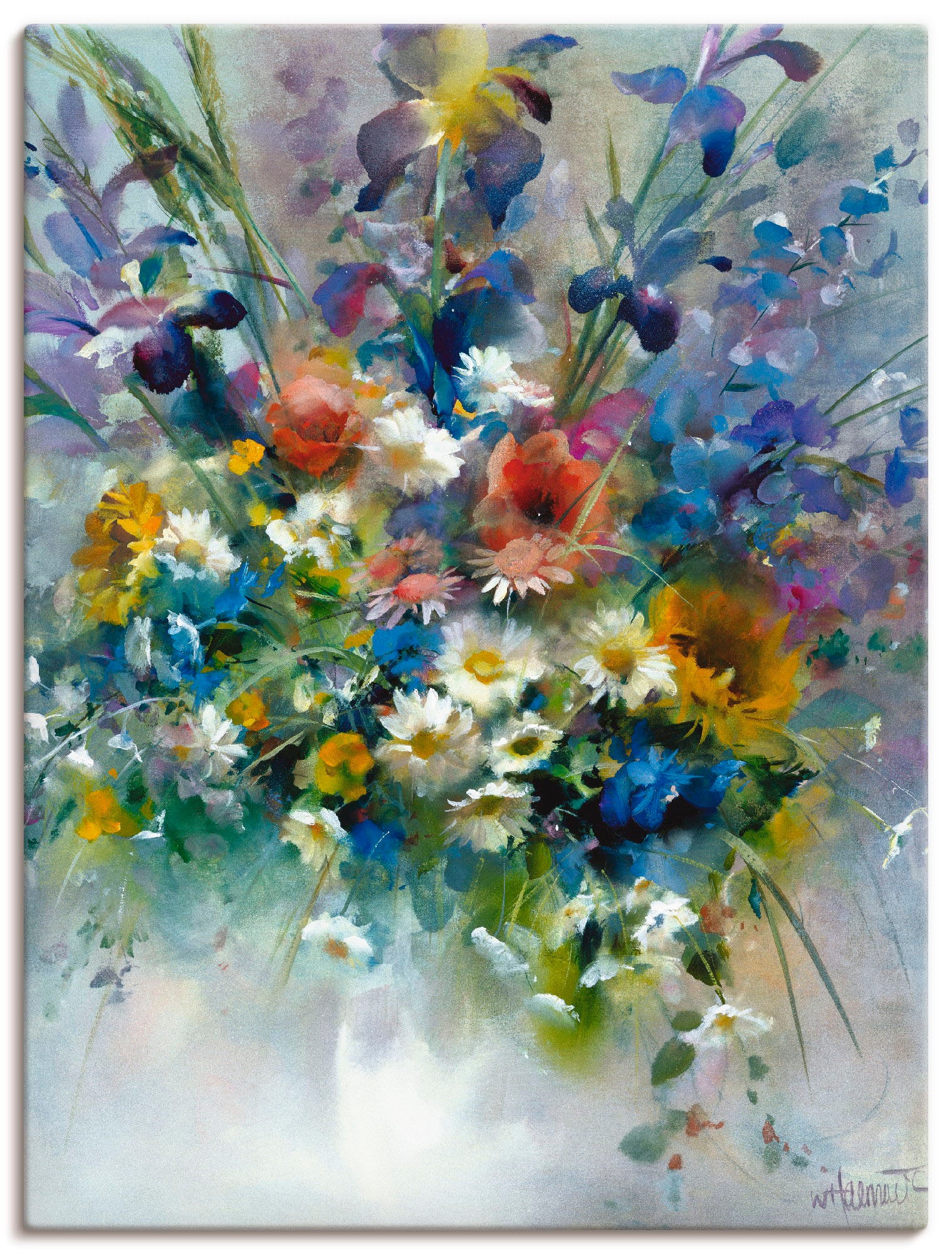 Image of Artland Wandbild »Blumen Impression«, Blumen, (1 St.), in vielen Grössen & Produktarten -Leinwandbild, Poster, Wandaufkleber / Wandtattoo auch für Badezimmer geeignet bei Ackermann Versand Schweiz