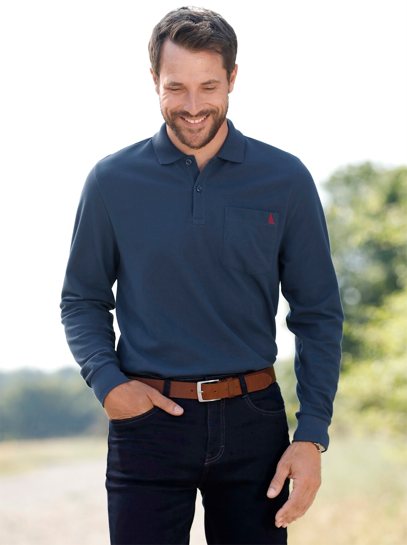 Poloshirt »Langarm-Shirt«