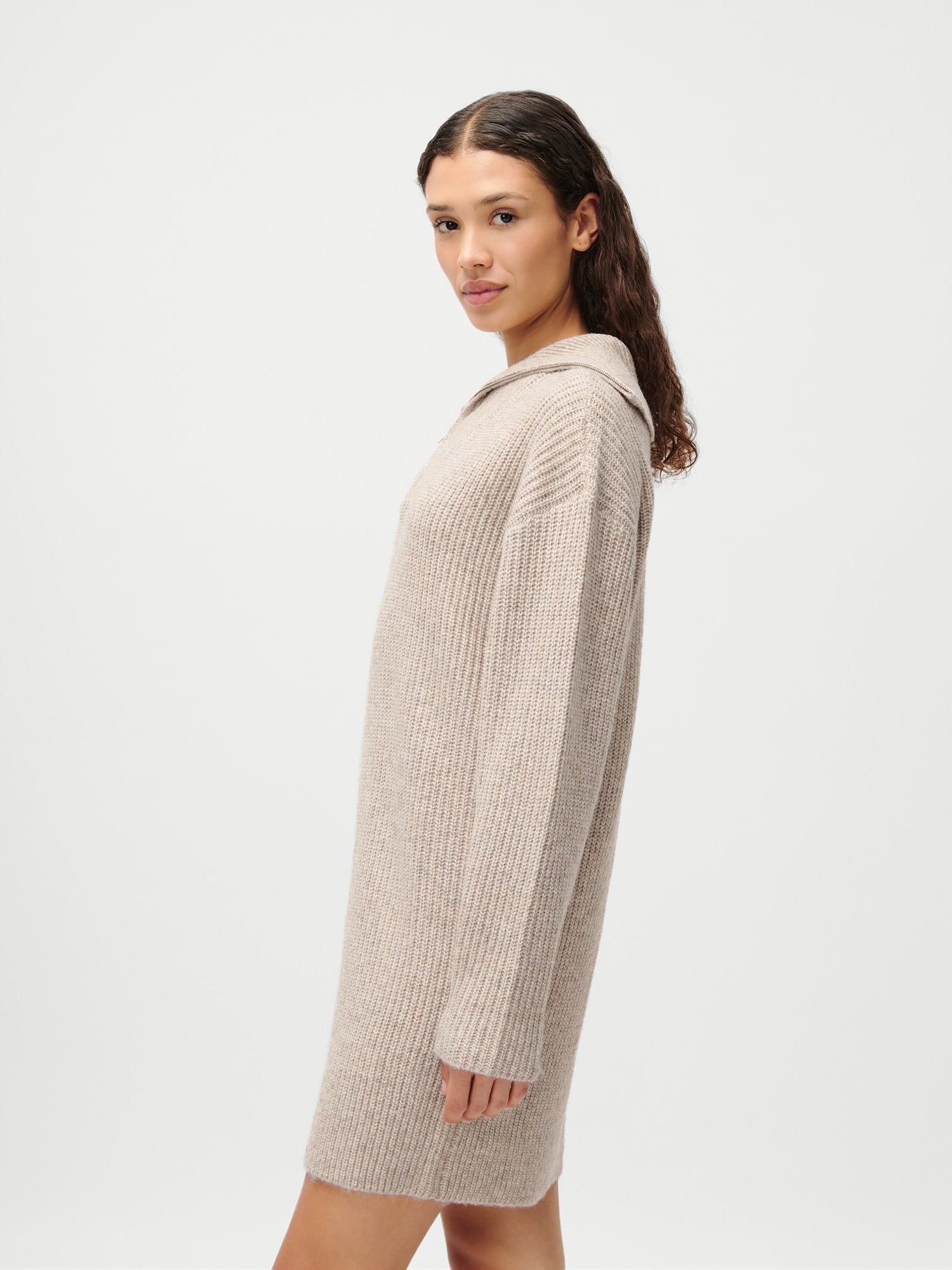 LeGer Robe en tricot »Noelia, LeGer by Lena Gercke« Stehkragen mit Reissverschluss, Grobstrick