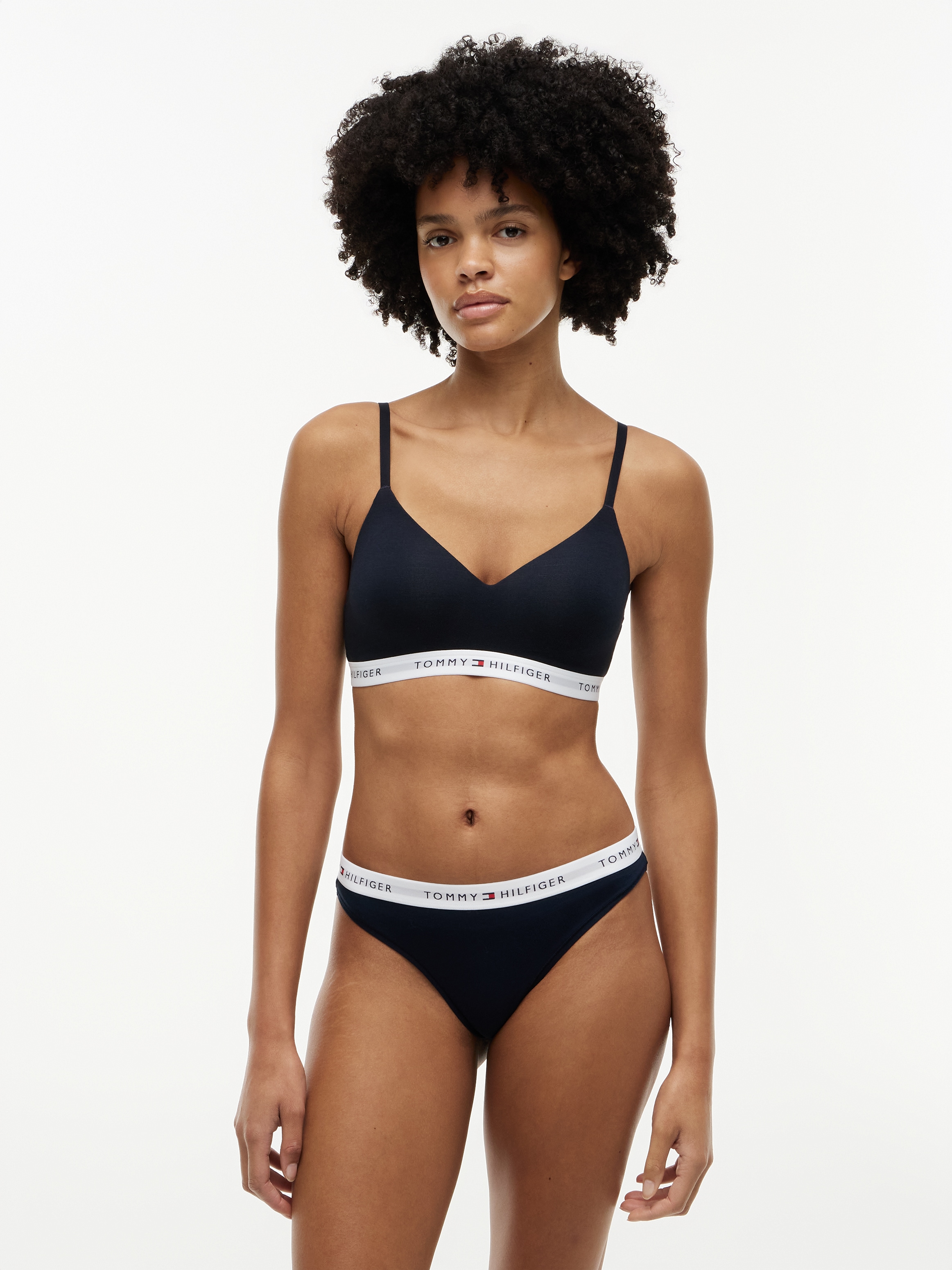 Tommy Hilfiger Underwear Tanga »3 PACK THONG (EXT.SIZES)« Packung, 3er, 3 Stk. mit Logobund