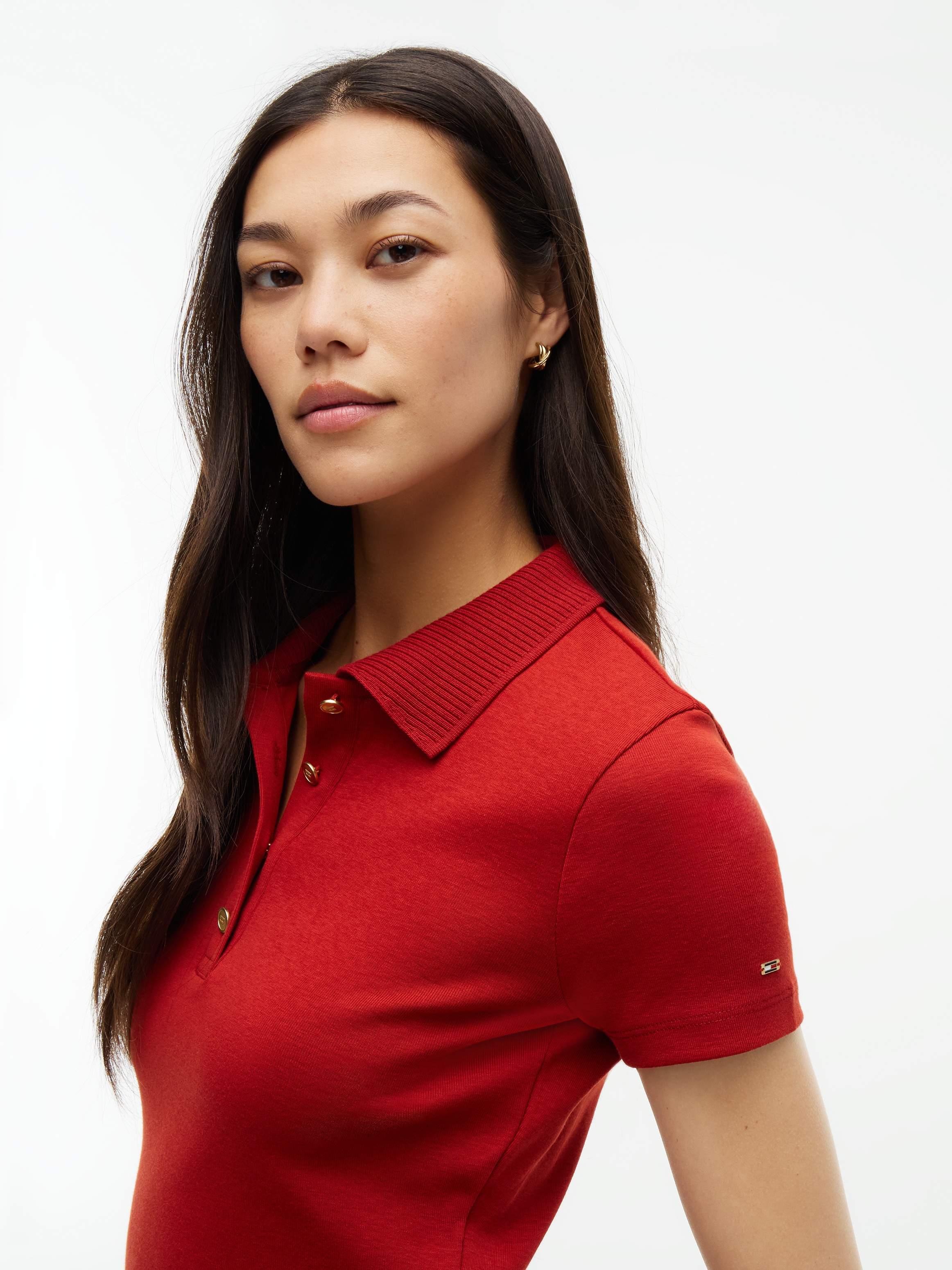 Tommy Hilfiger Polo »GOLD BUTTON REG S/S POLO« Baumwolle
