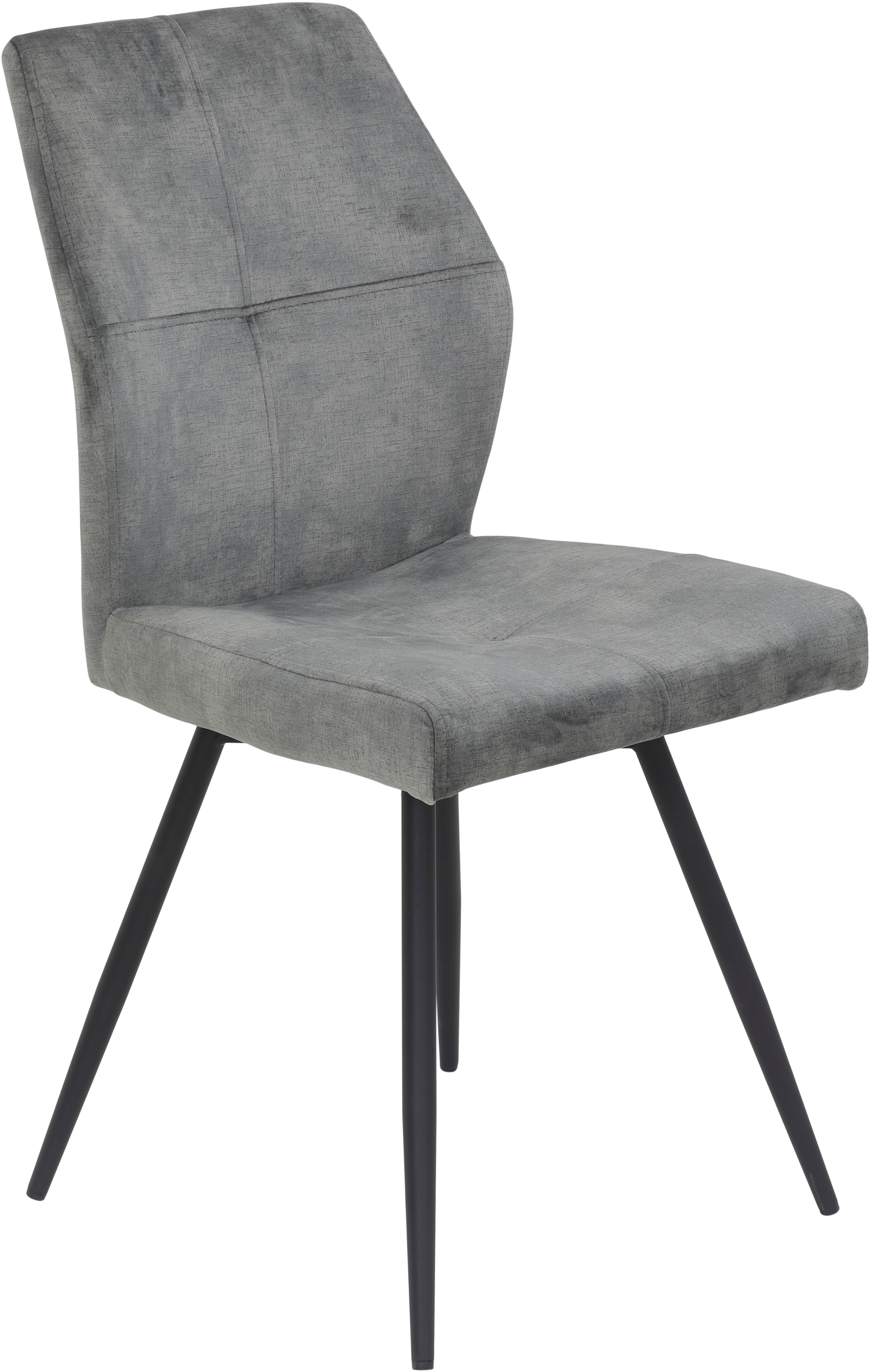 HELA 4-Fussstuhl »ALLY« (Set) 2 Stk. Microfaser VINTAGE | Polyester 4-Fuss, 360° drehbar, gepolstert, Vintage Velvet mit Steppnähten