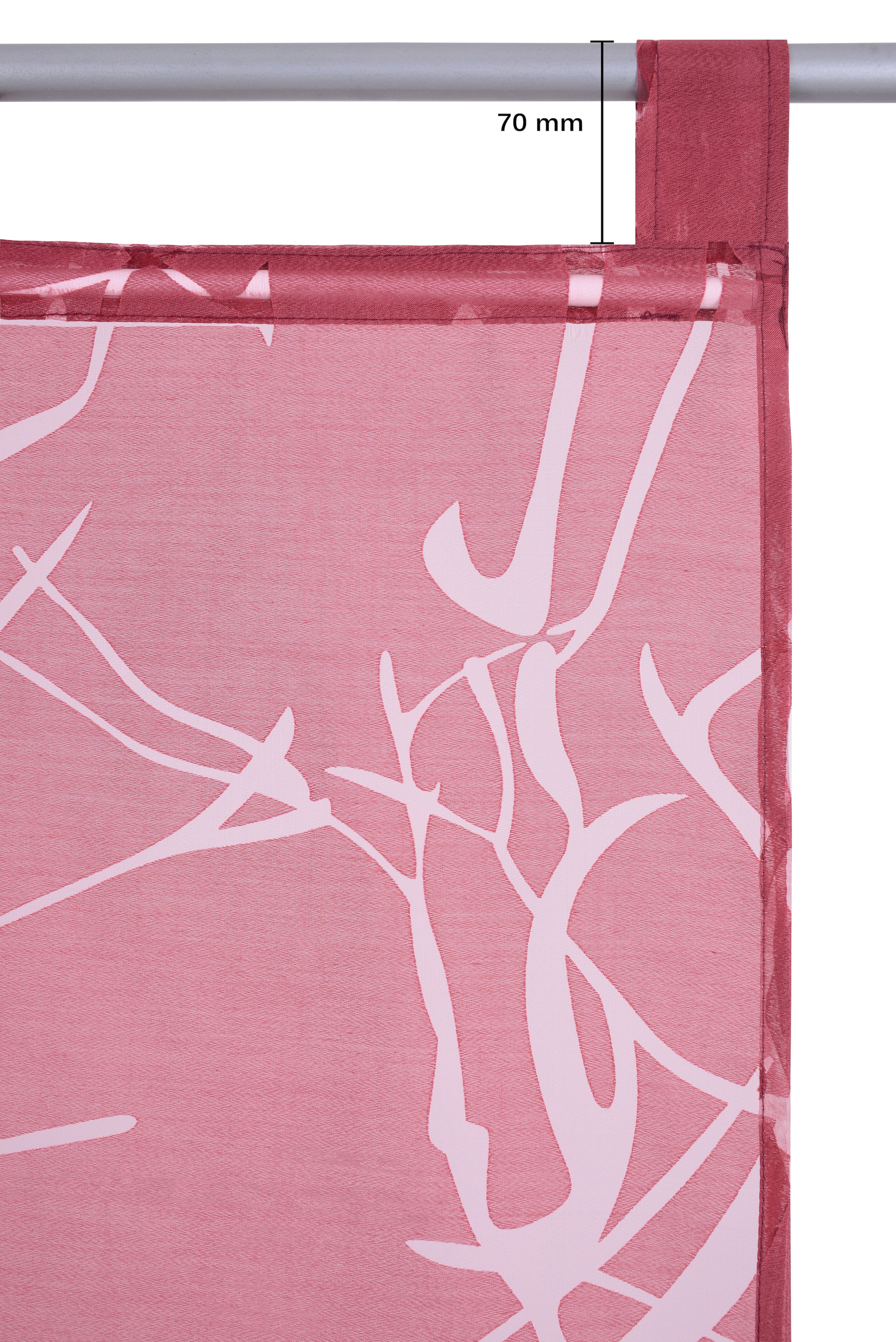 my home Rideau coulissant »Anna« Boucles 1 cuis tlg. Inkl. Beschwerungsstange