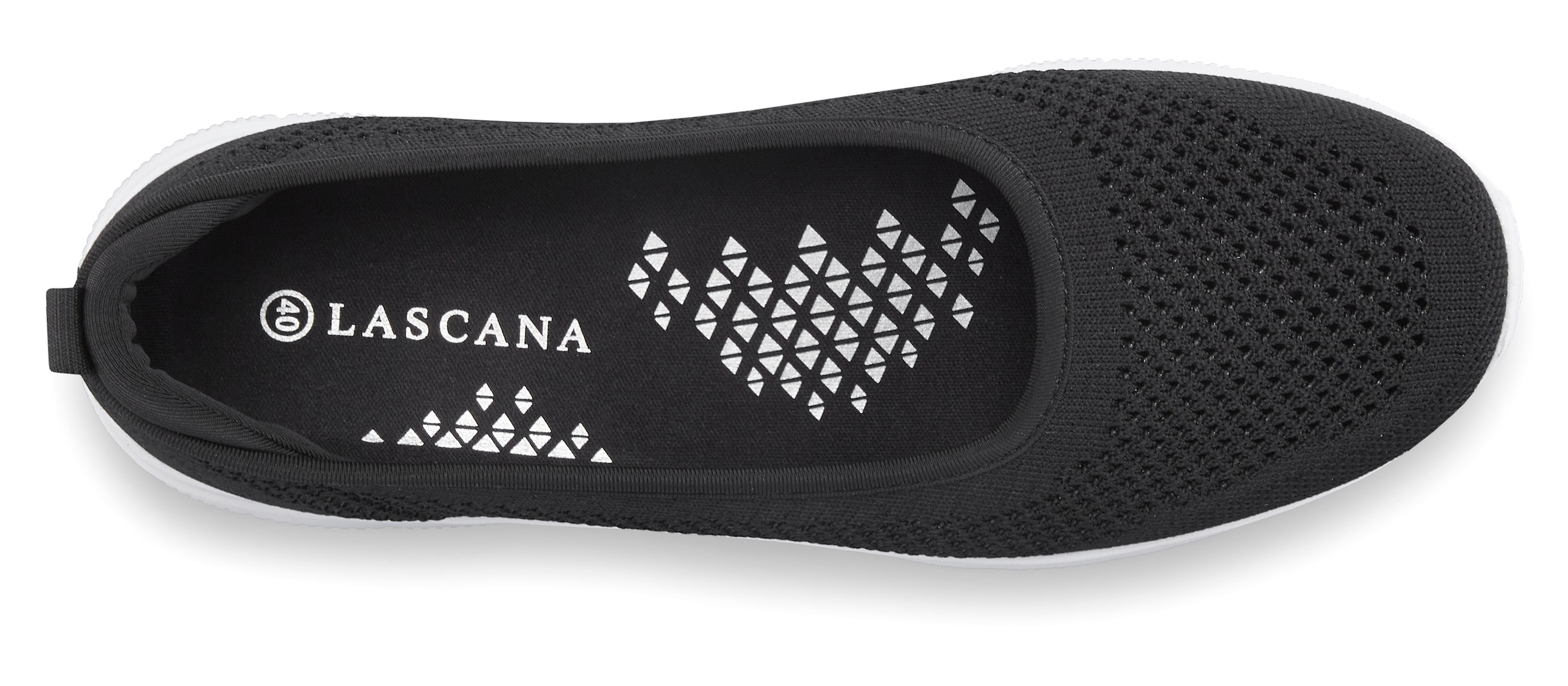 LASCANA Sneaker Ballerinas, ultraleichter Slipper, Freizeitschuh zum Reinschlüpfen VEGAN