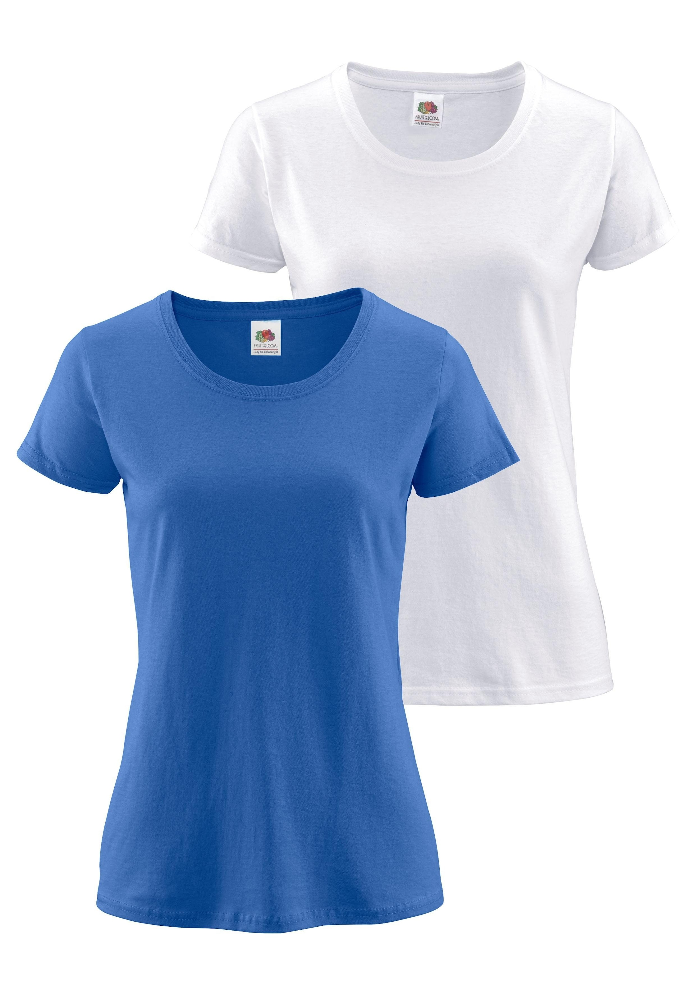 Image of Fruit of the Loom Rundhalsshirt "Lady Fit Premium" Packung, 2er-Pack, 2 Stk.