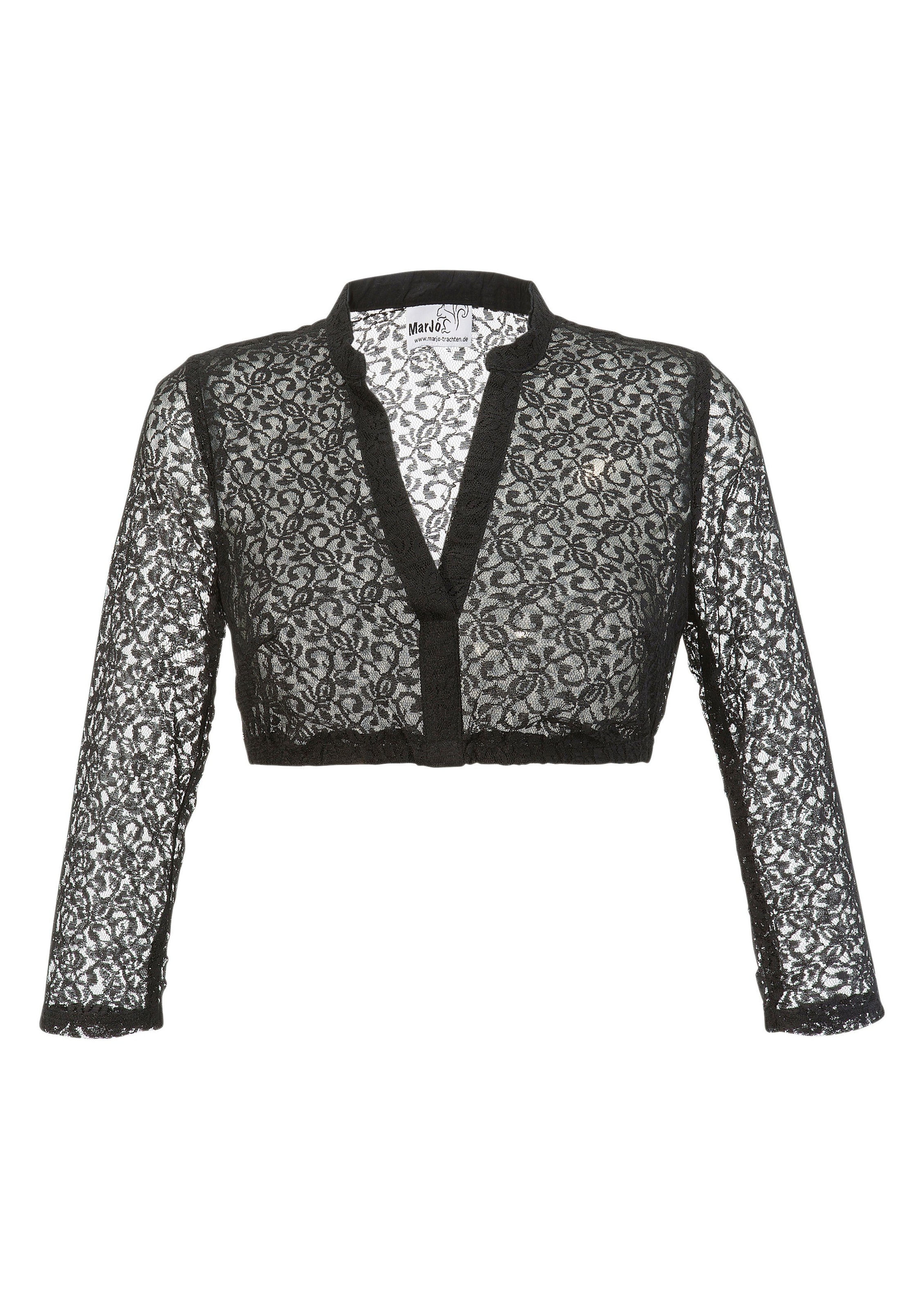 Dirndlbluse mit floraler Spitze